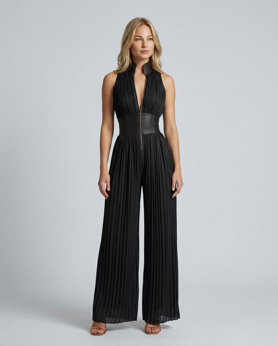 Vela | Pleated Chiffon-Look Co-ord Set