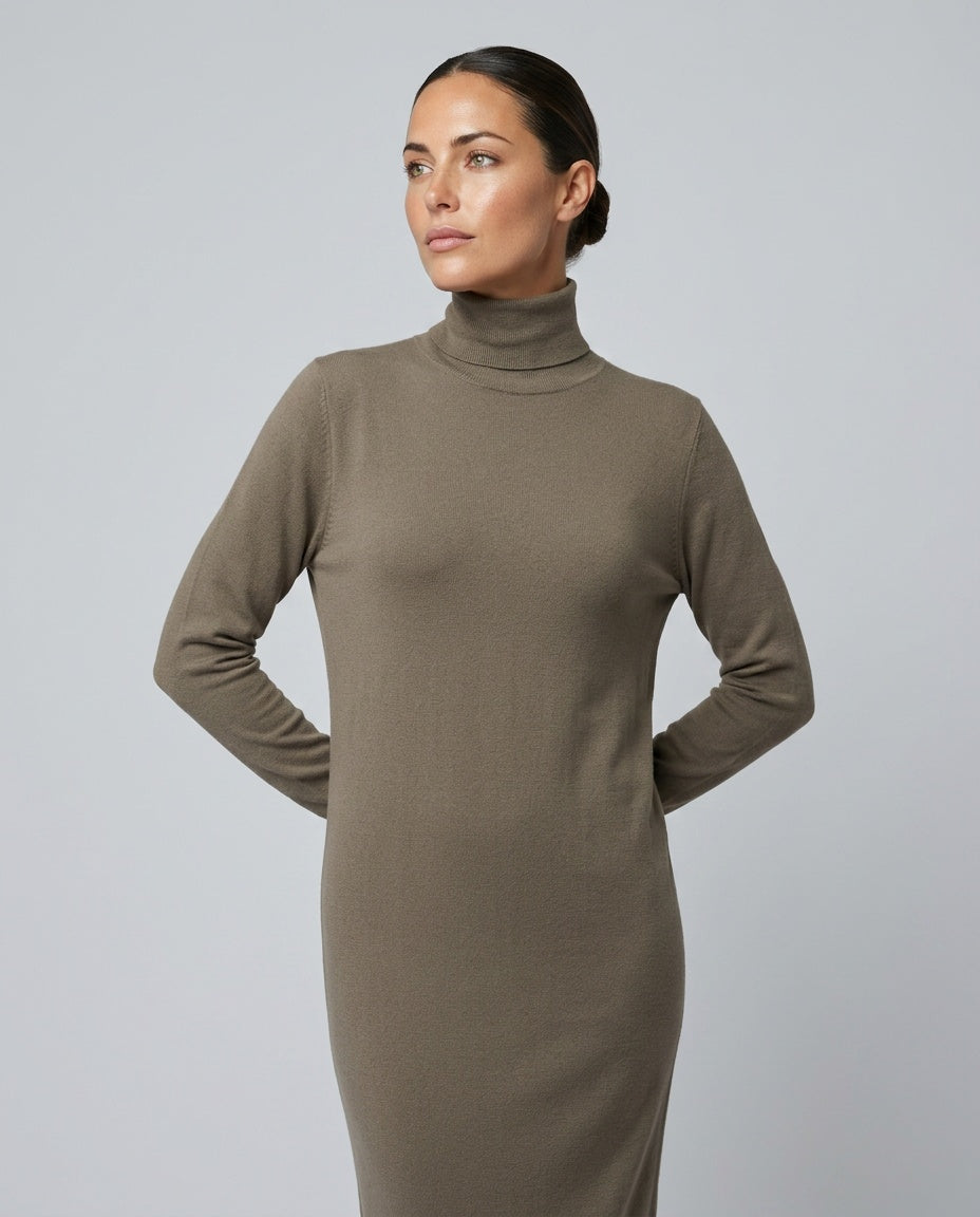 Harlow | Knit Turtleneck Midi, Relaxed Fit
