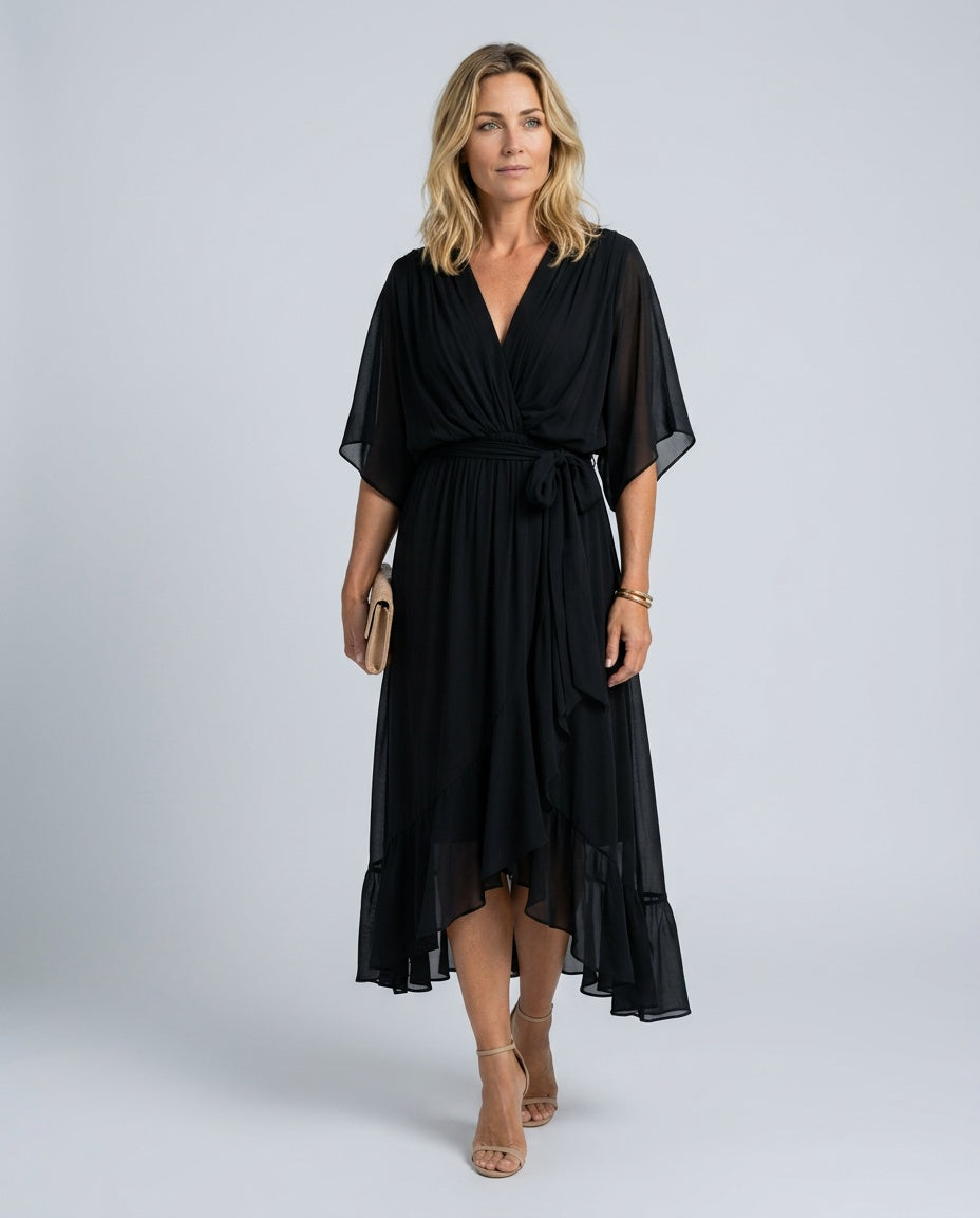 Rocio | Flowing V-Neck Midi Dress