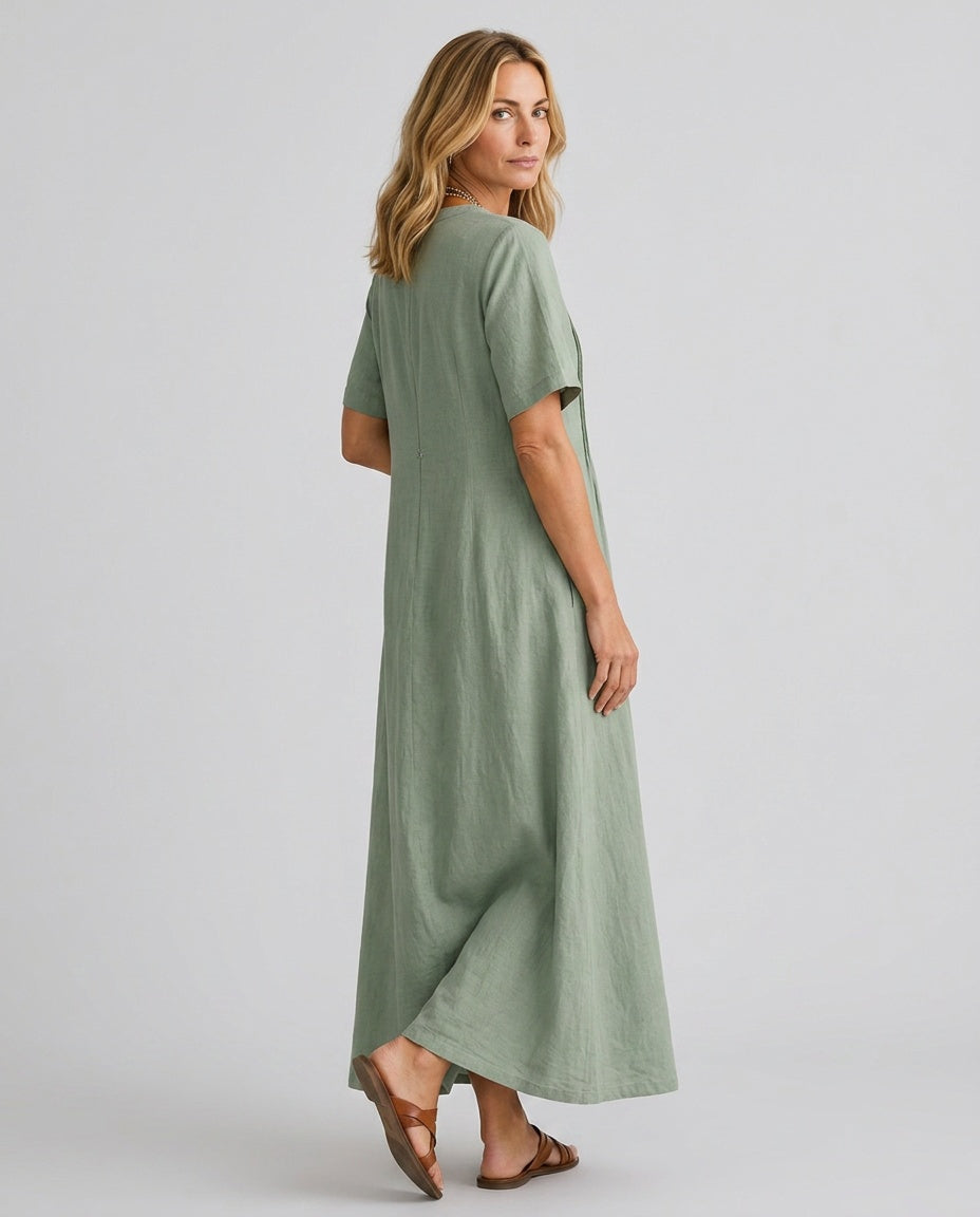 Plisse | Flowy Pleated Midi Dress