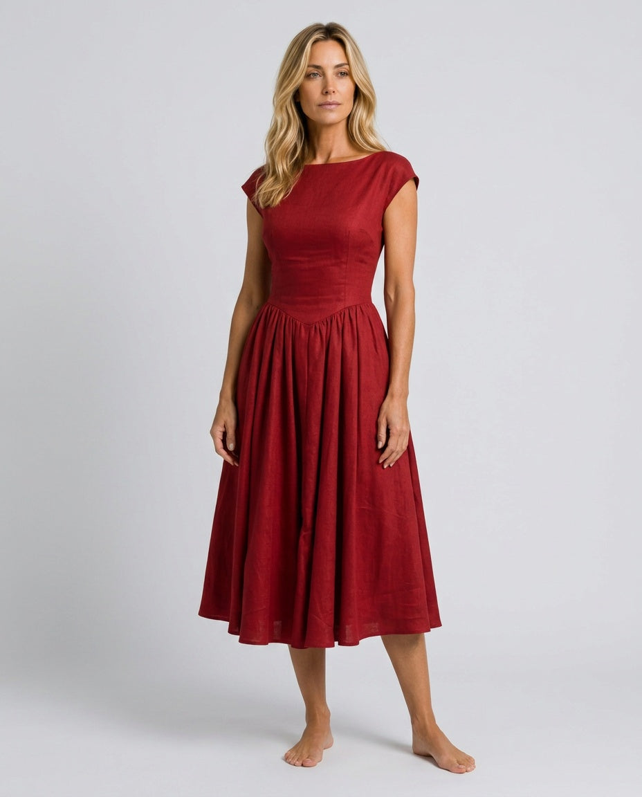 Vienne | Classic A-Line Maxi Dress