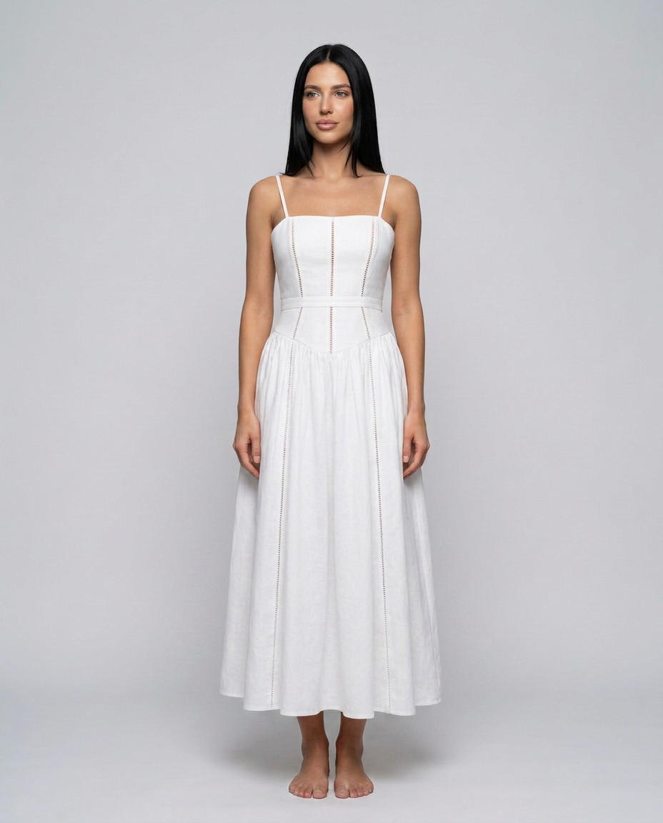 Deanne | Strapless Maxi Dress with Corset Bodice