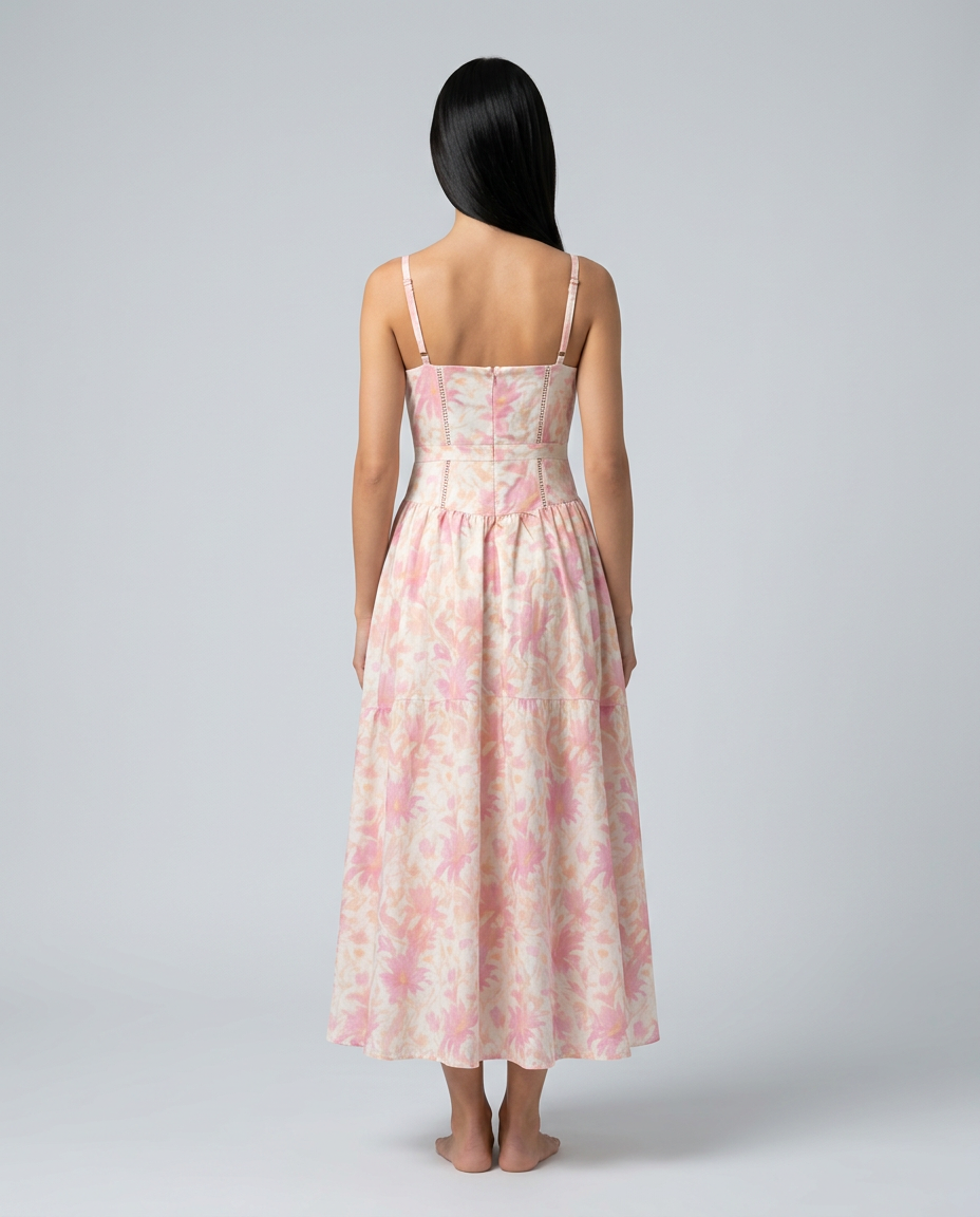 Deanne | Strapless Maxi Dress with Corset Bodice