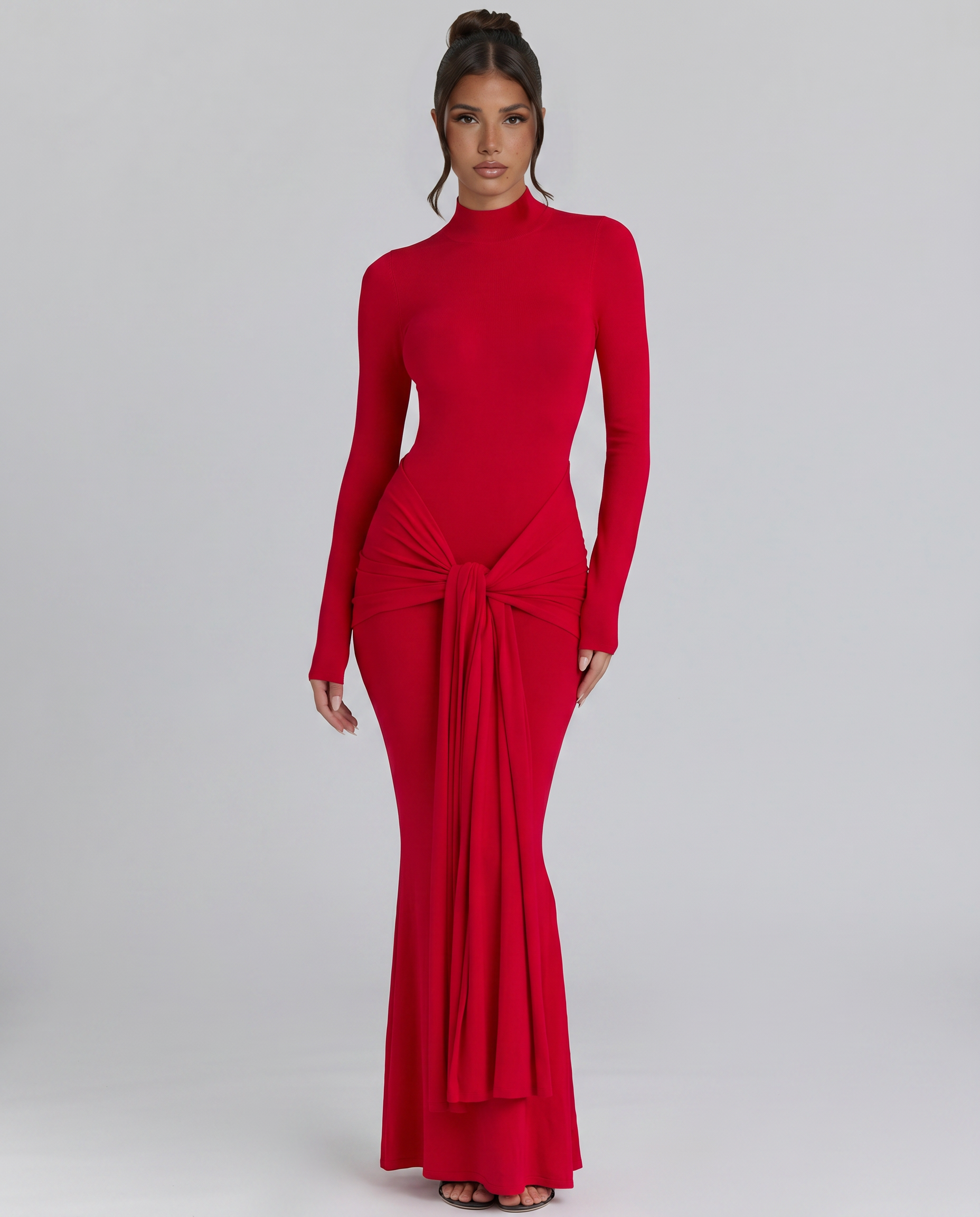 Daphne | Maxi Dress with Hip Drape Detail