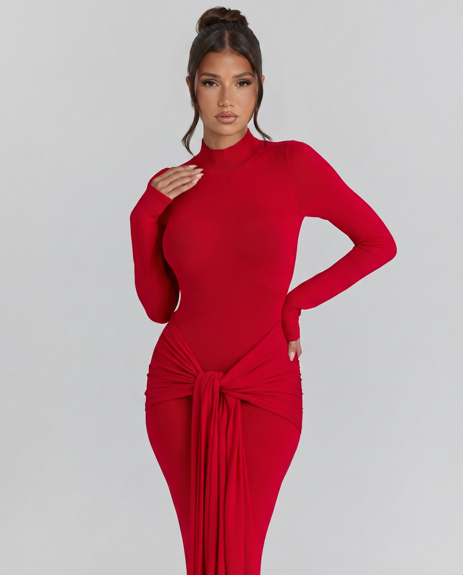 Daphne | Maxi Dress with Hip Drape Detail
