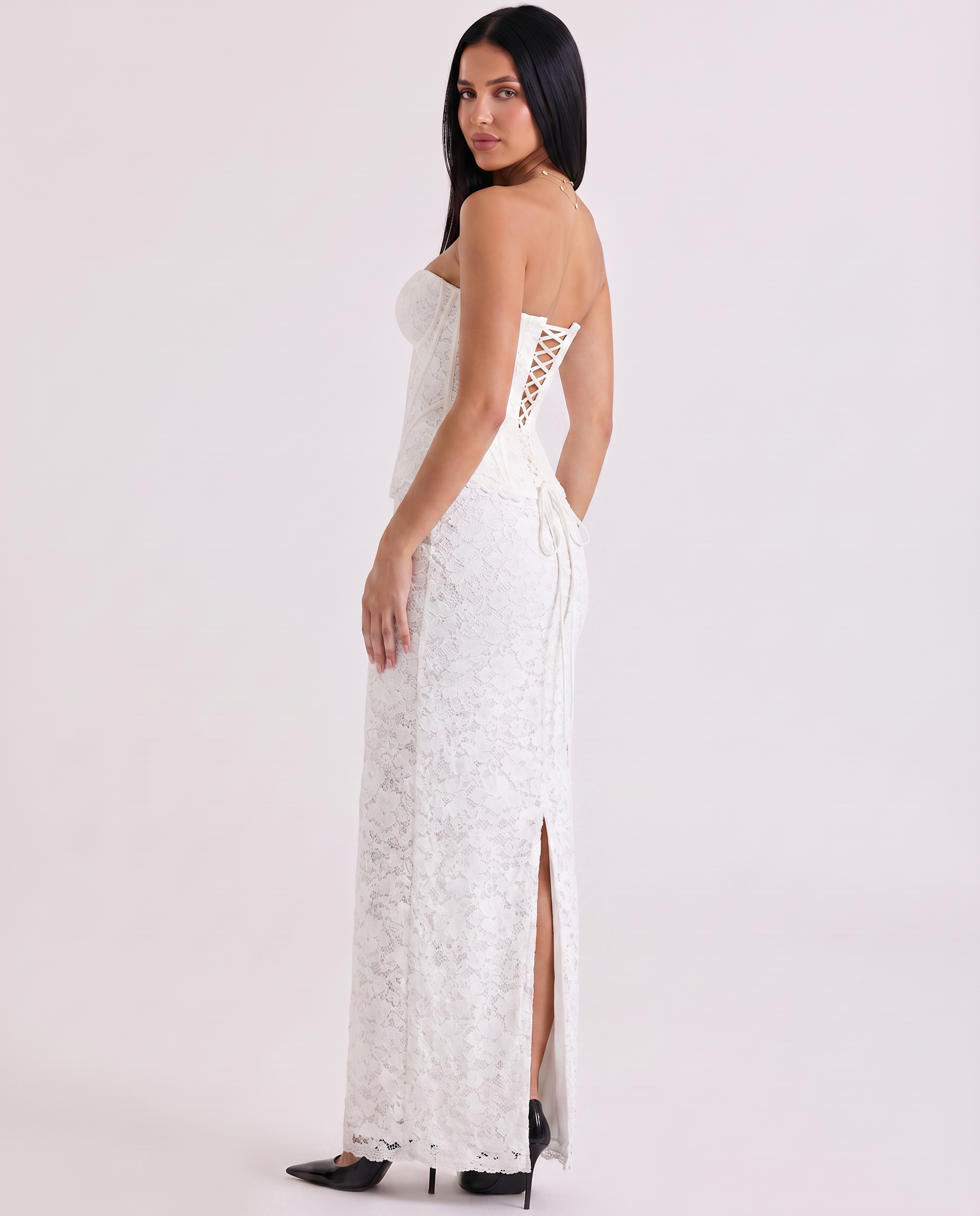 Mariana | Maxi Dress with Lace Corset Bodice
