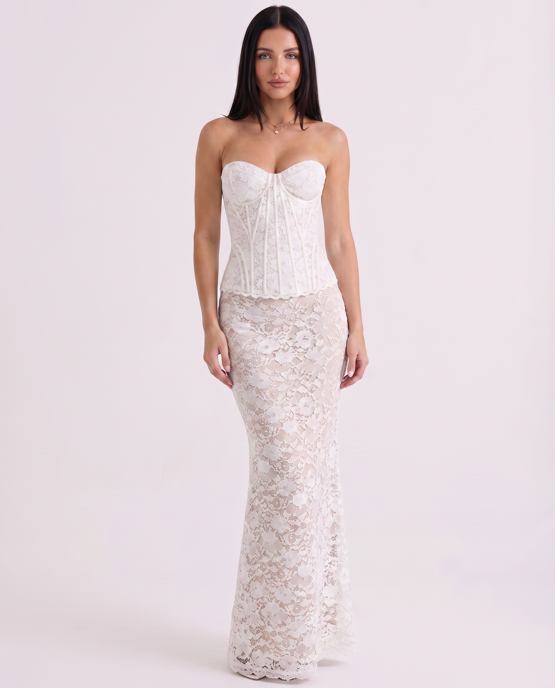Mariana | Maxi Dress with Lace Corset Bodice