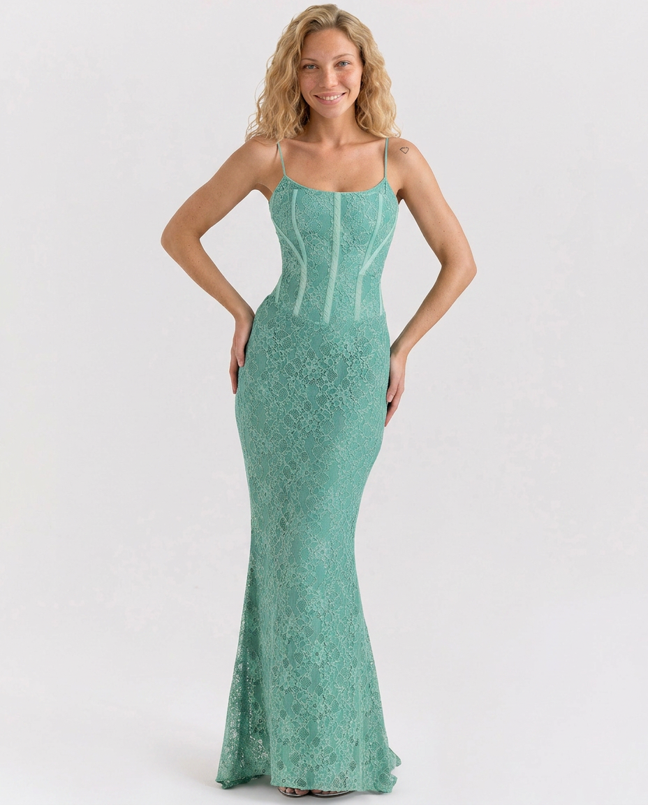 Women's Lace Corset Maxi Dress Vilma Women's Lace Corset Maxi Dress Vilma