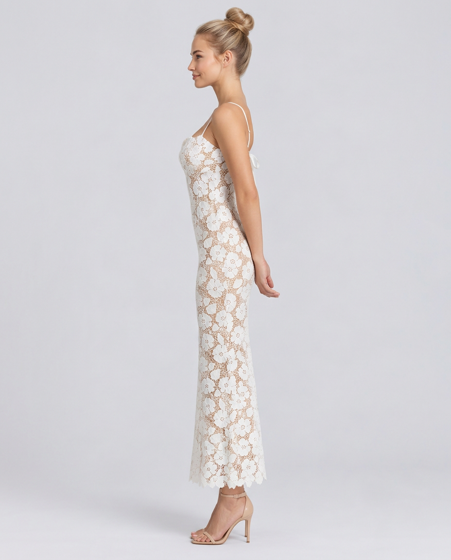 Noli | Lace Maxi Dress with Underwire and Lace-Up Back