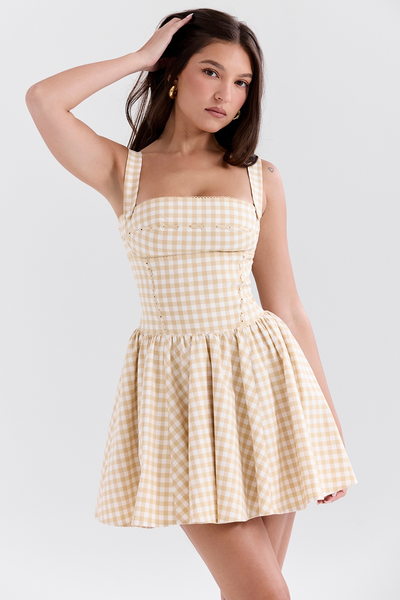 Women's Check Mini Dress Queen