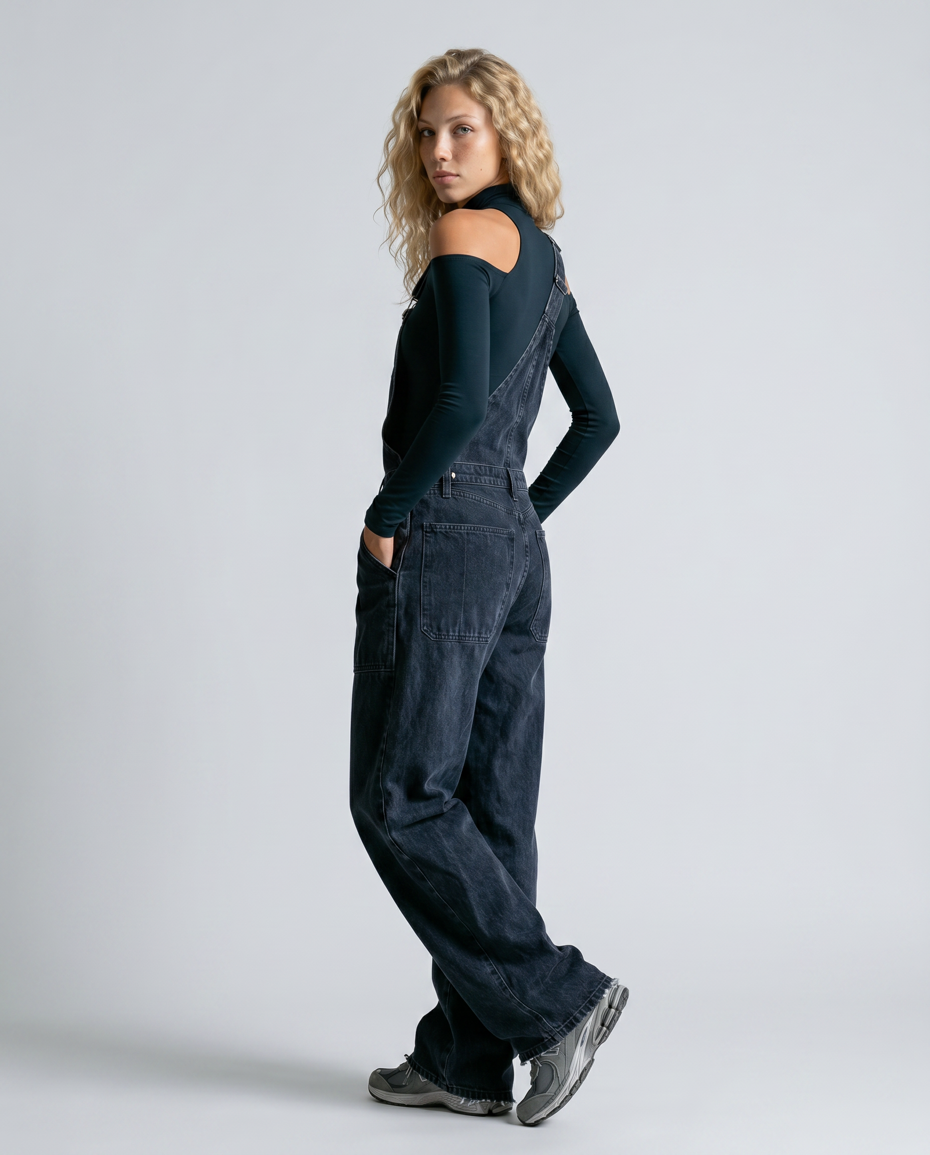 Casey | Denim Overalls with Shoulder Strap