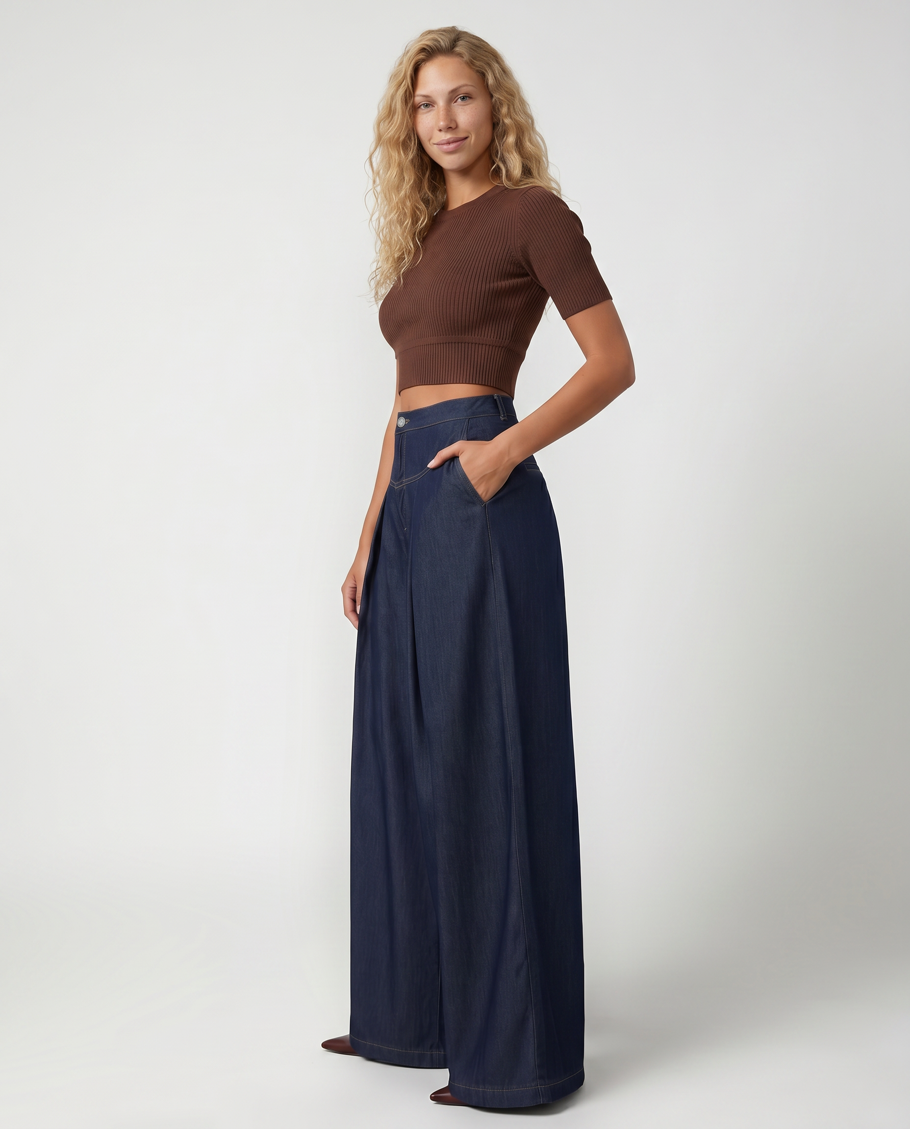 Bessie | Wide-Leg Jeans with Front Closure