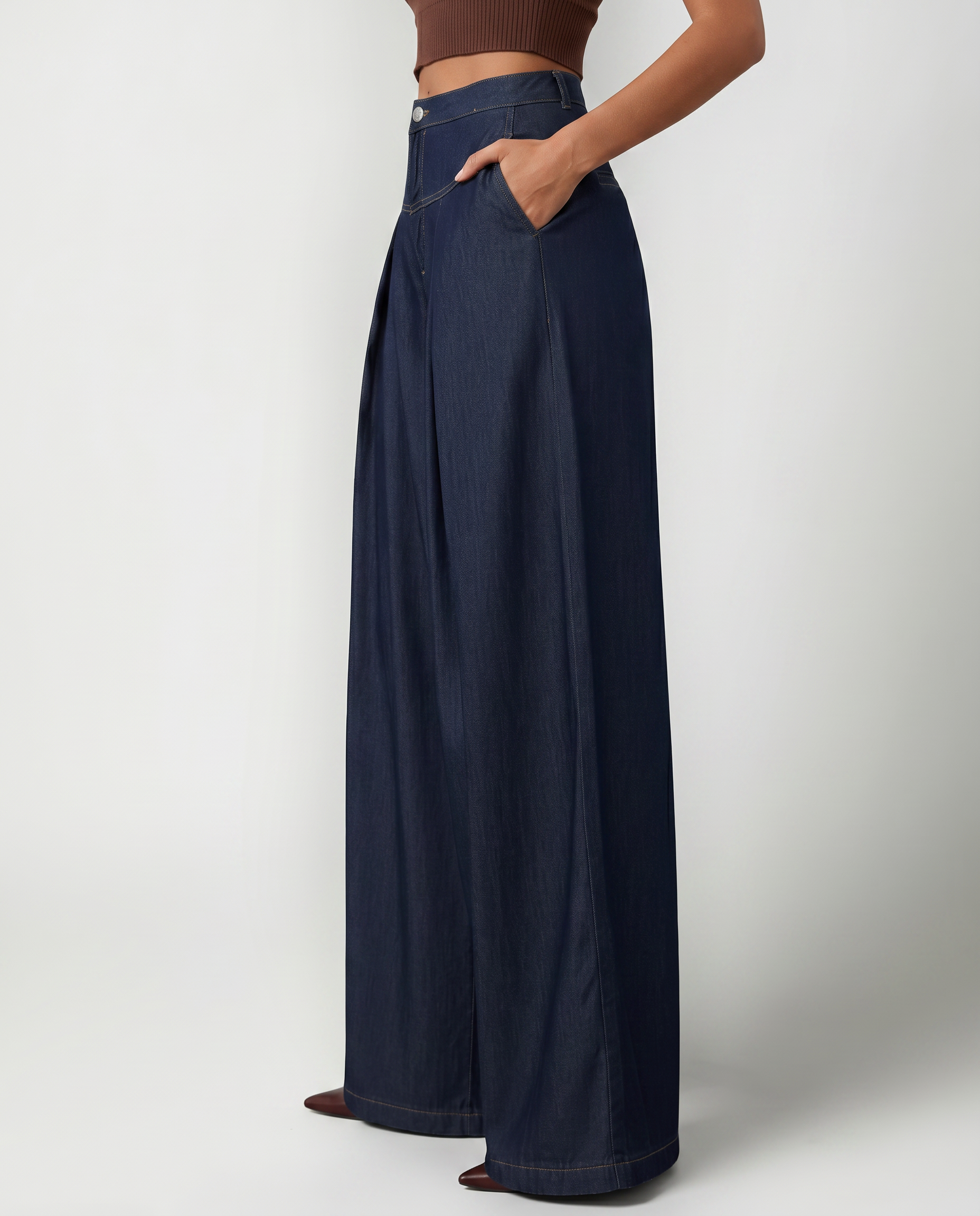 Bessie | Wide-Leg Jeans with Front Closure