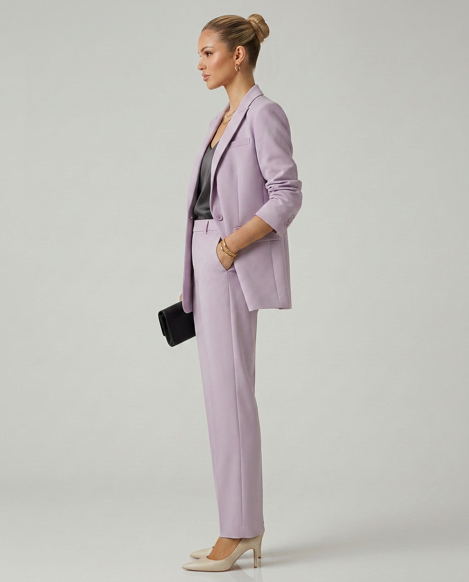 Elise | Blazer Set with Straight-Leg Trousers