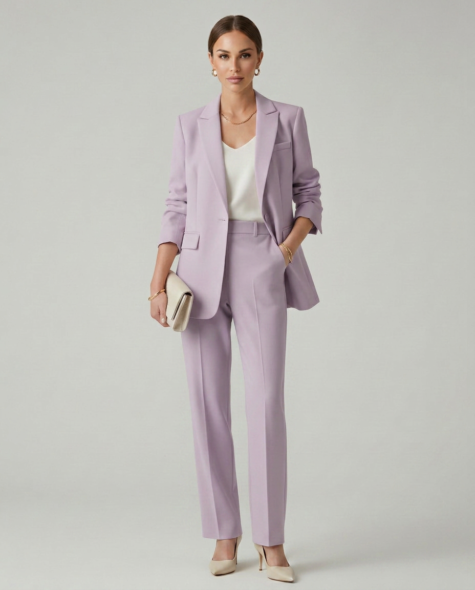Elise | Blazer Set with Straight-Leg Trousers