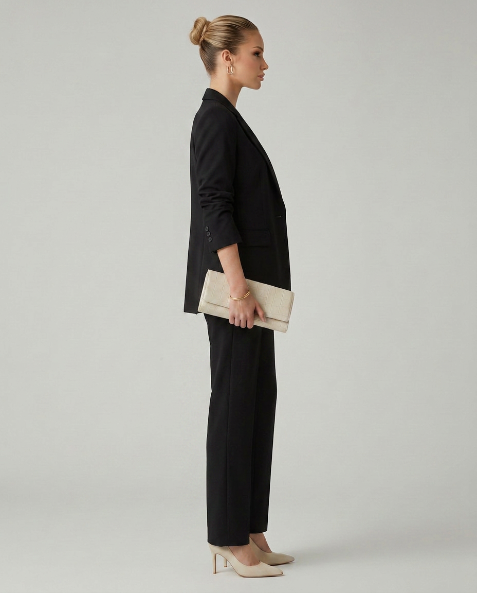 Elise | Blazer Set with Straight-Leg Trousers