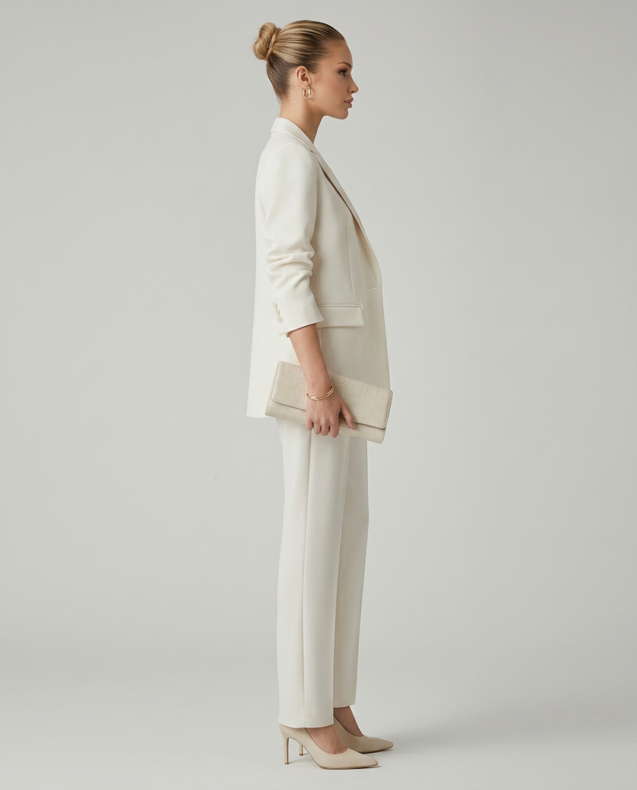 Elise | Blazer Set with Straight-Leg Trousers