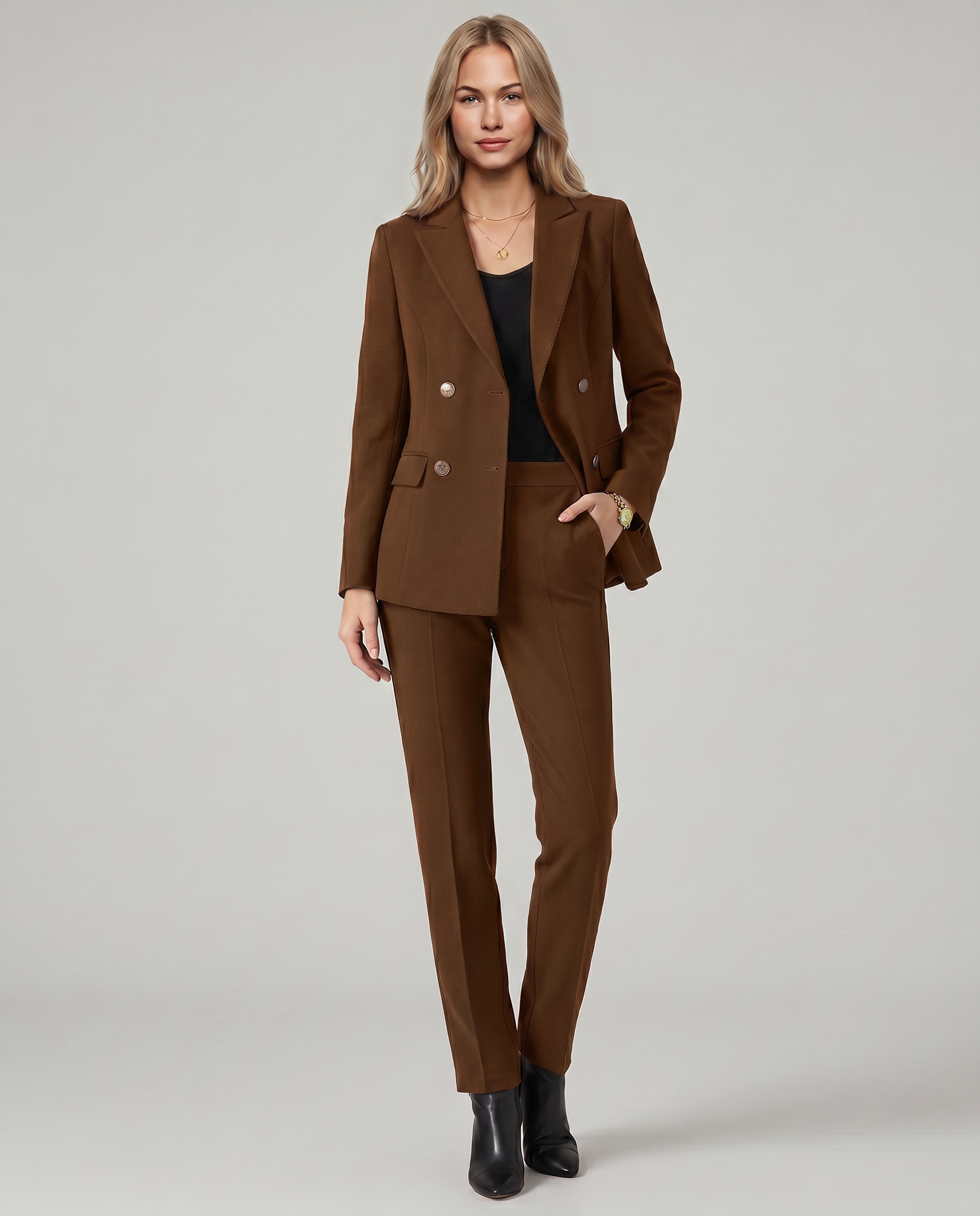 Geneva | Blazer Set with Straight-Leg Trousers