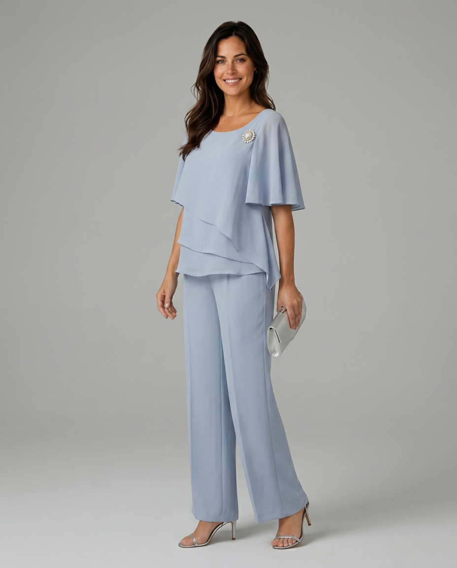 Imelda | Top and Trousers Set with Straight Legs