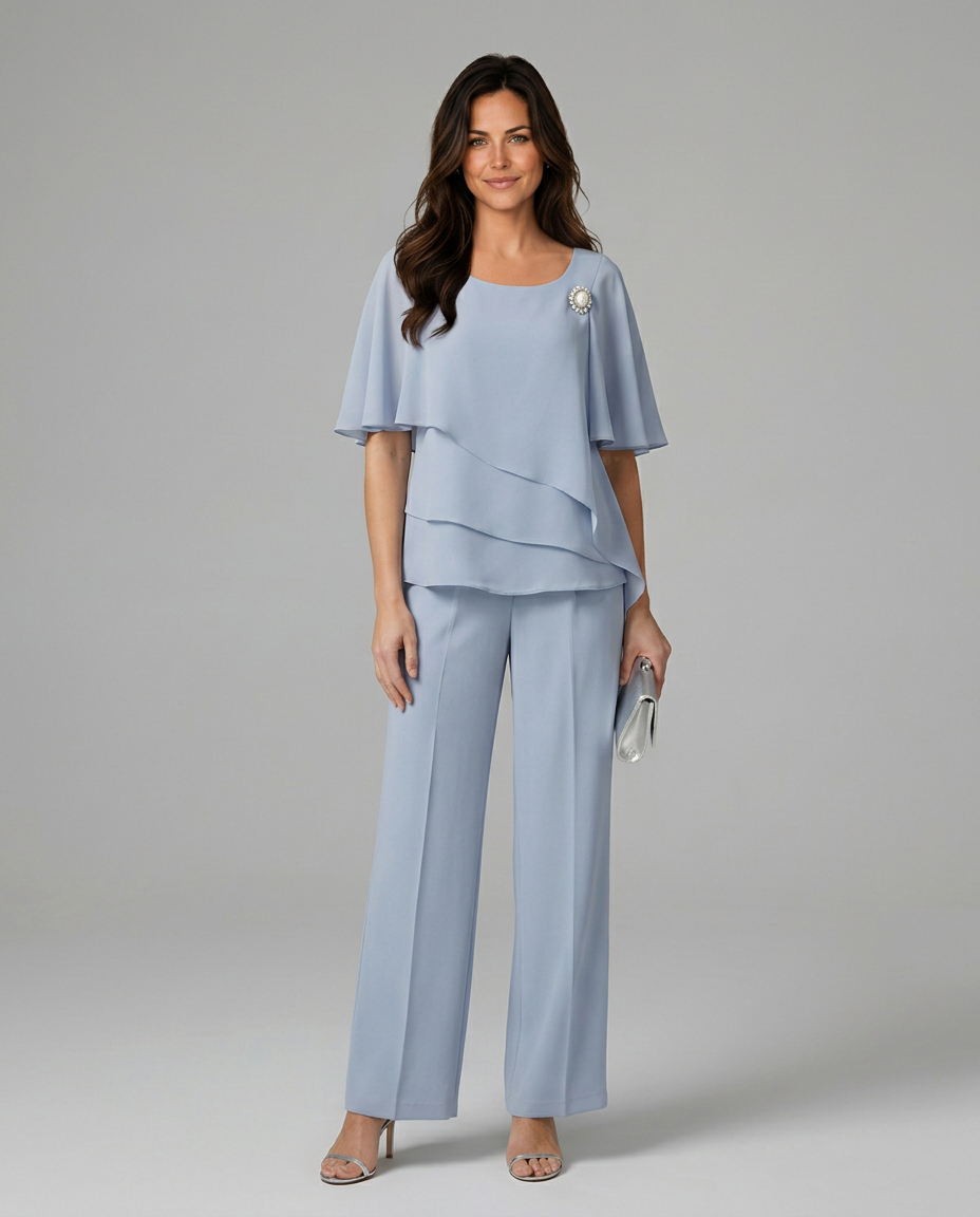 Imelda | Top and Trousers Set with Straight Legs