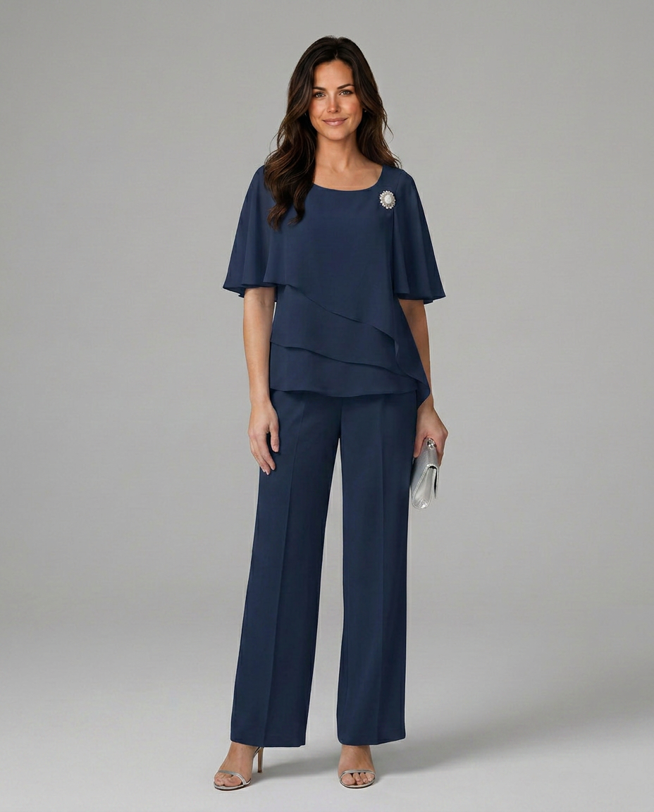 Imelda | Top and Trousers Set with Straight Legs