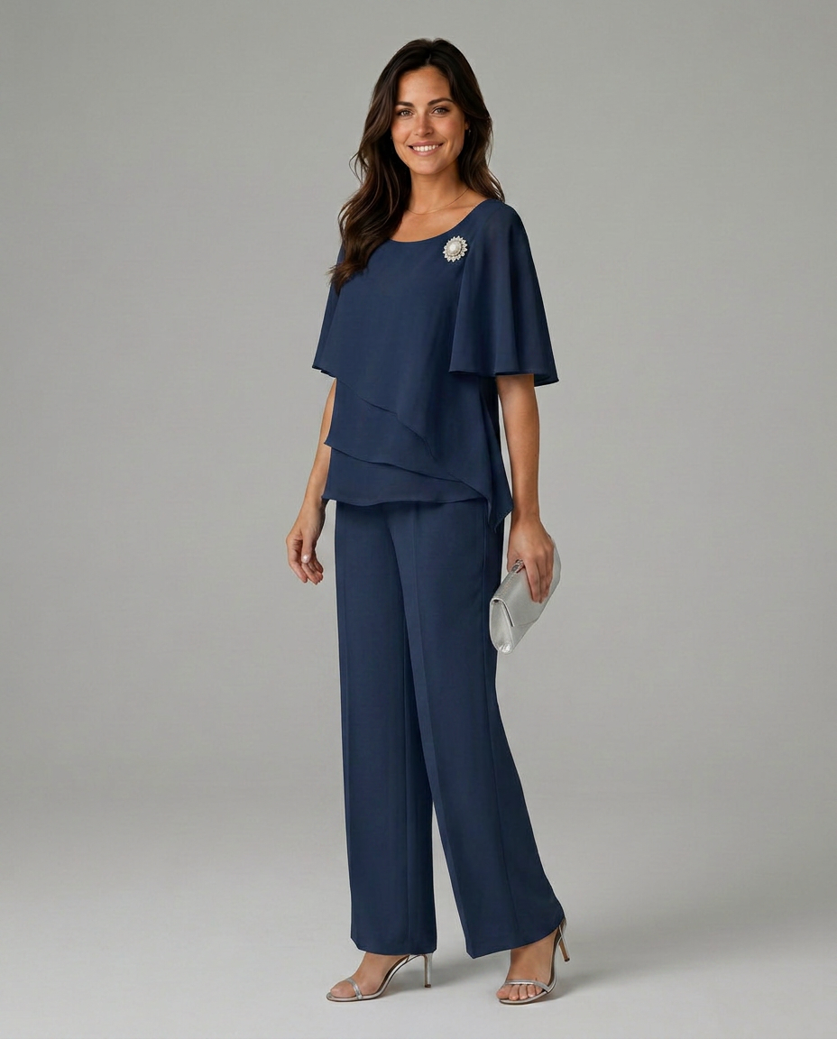 Imelda | Top and Trousers Set with Straight Legs