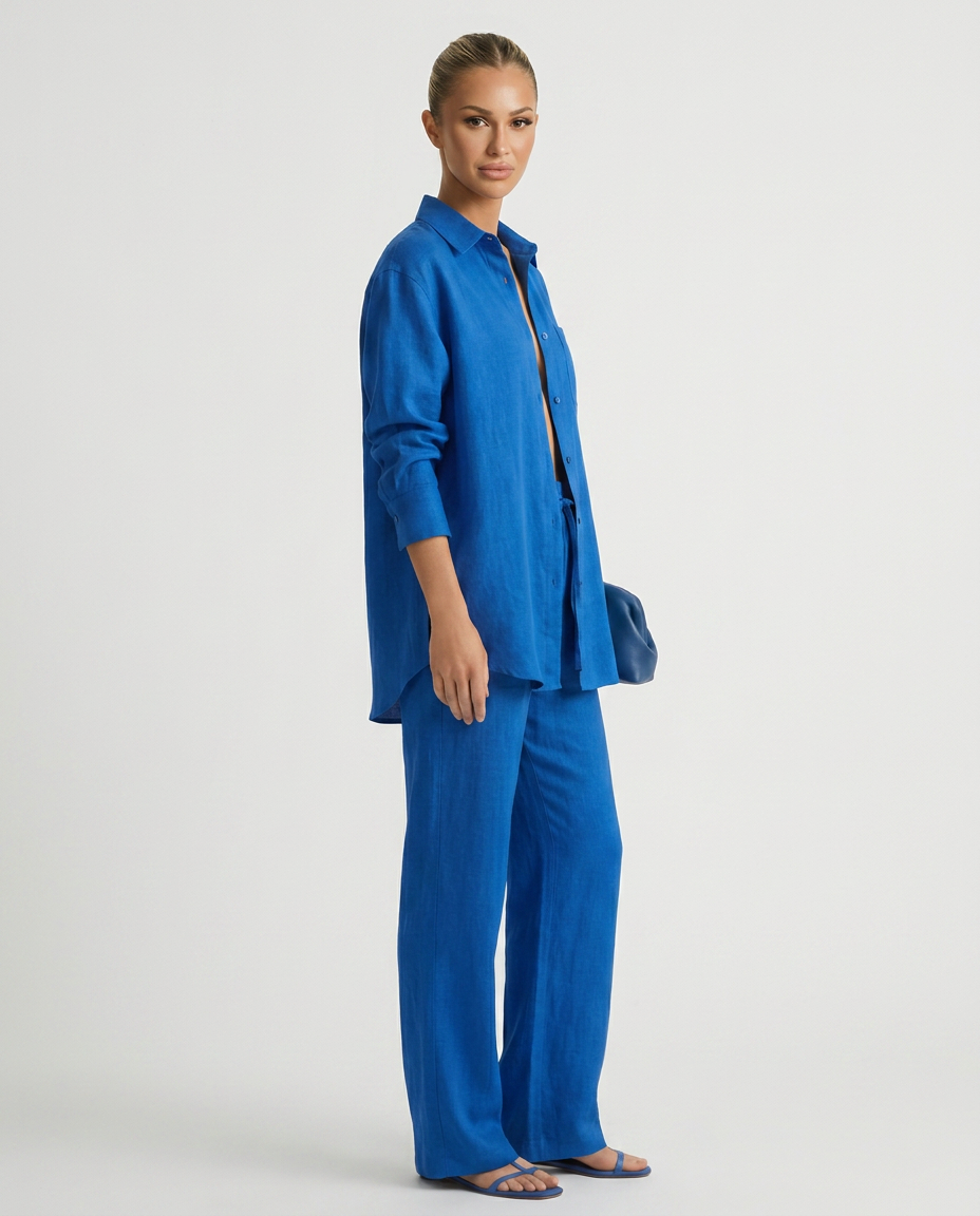 Polly | Two-Piece Set with Button Shirt