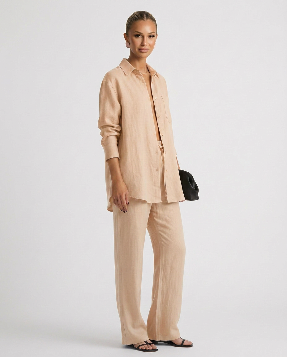 Polly | Two-Piece Set with Button Shirt