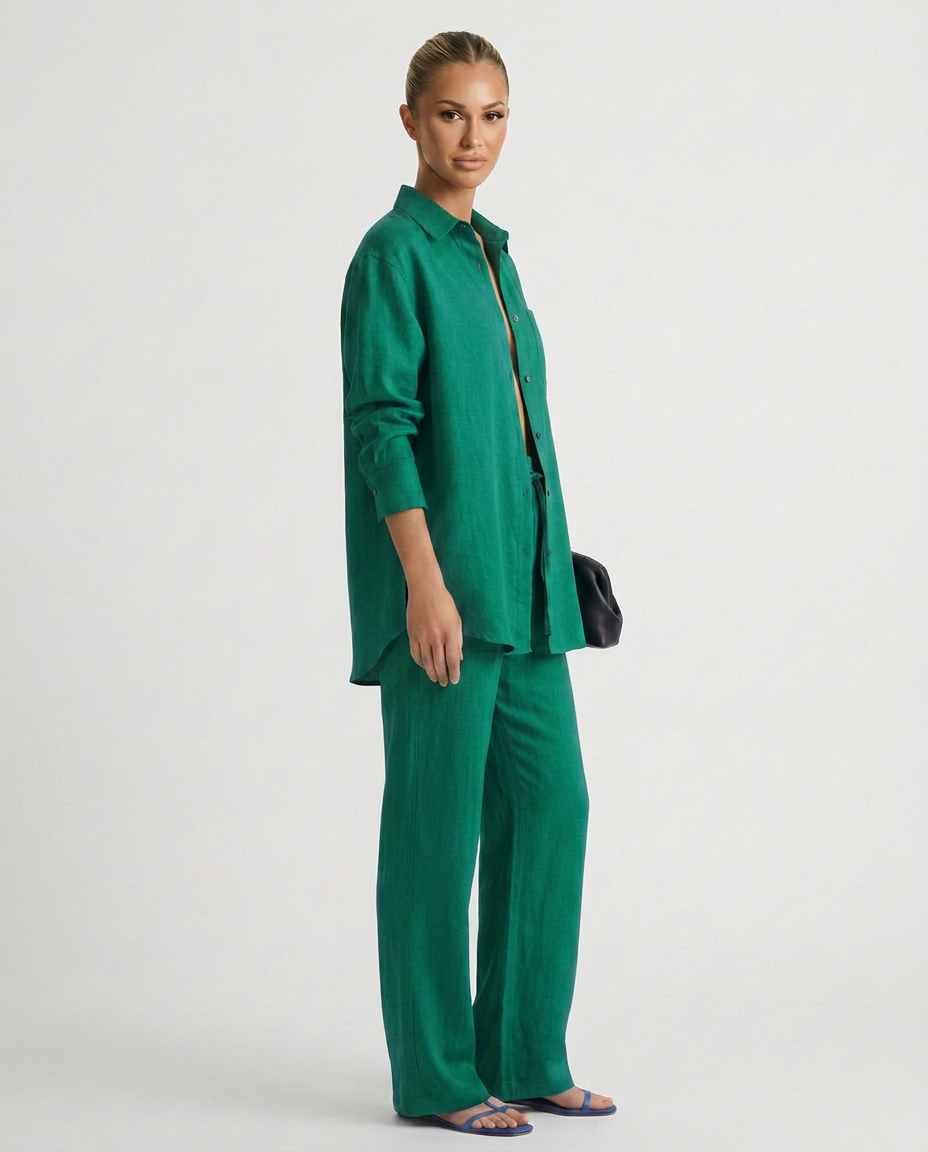 Polly | Two-Piece Set with Button Shirt