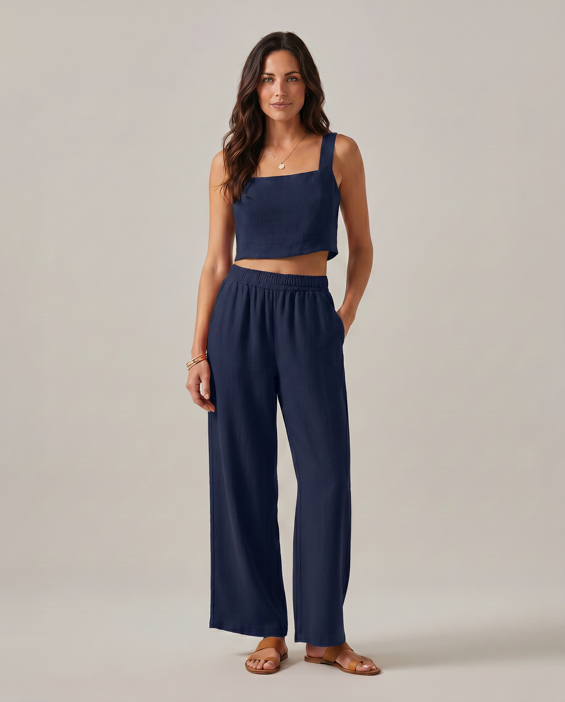Marilyn | Two-Piece Set with Wide-Leg Trousers