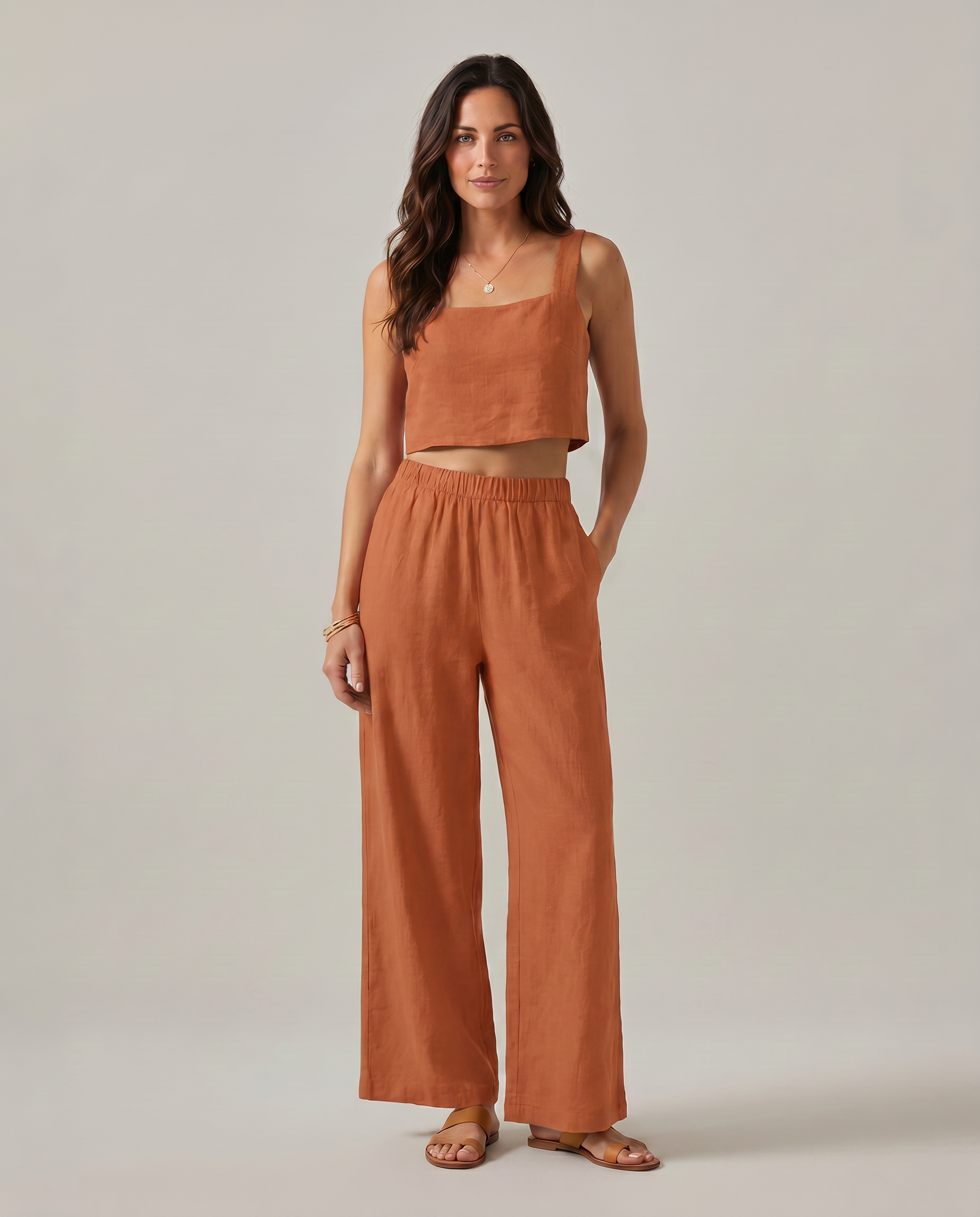 Marilyn | Two-Piece Set with Wide-Leg Trousers