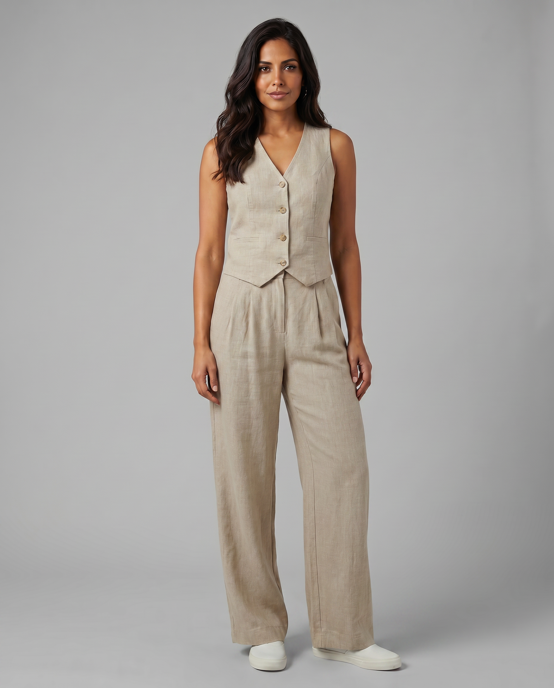 Shirley | Two-Piece Set with Waistcoat and Wide Trousers