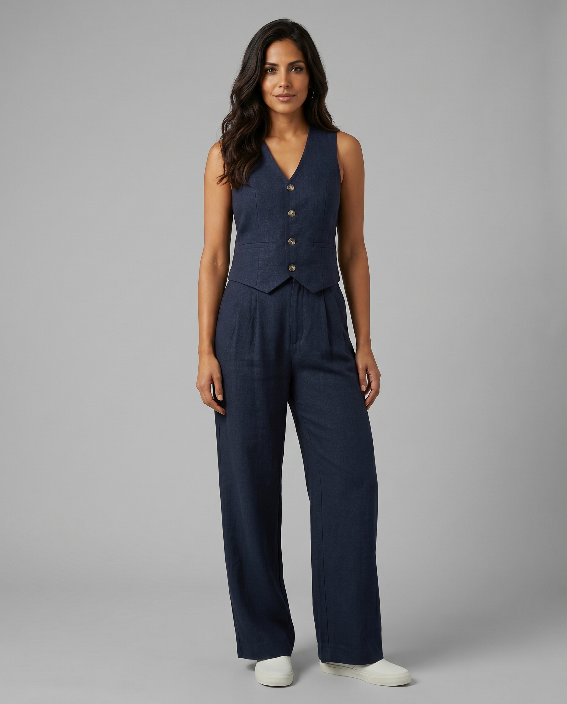 Shirley | Two-Piece Set with Waistcoat and Wide Trousers