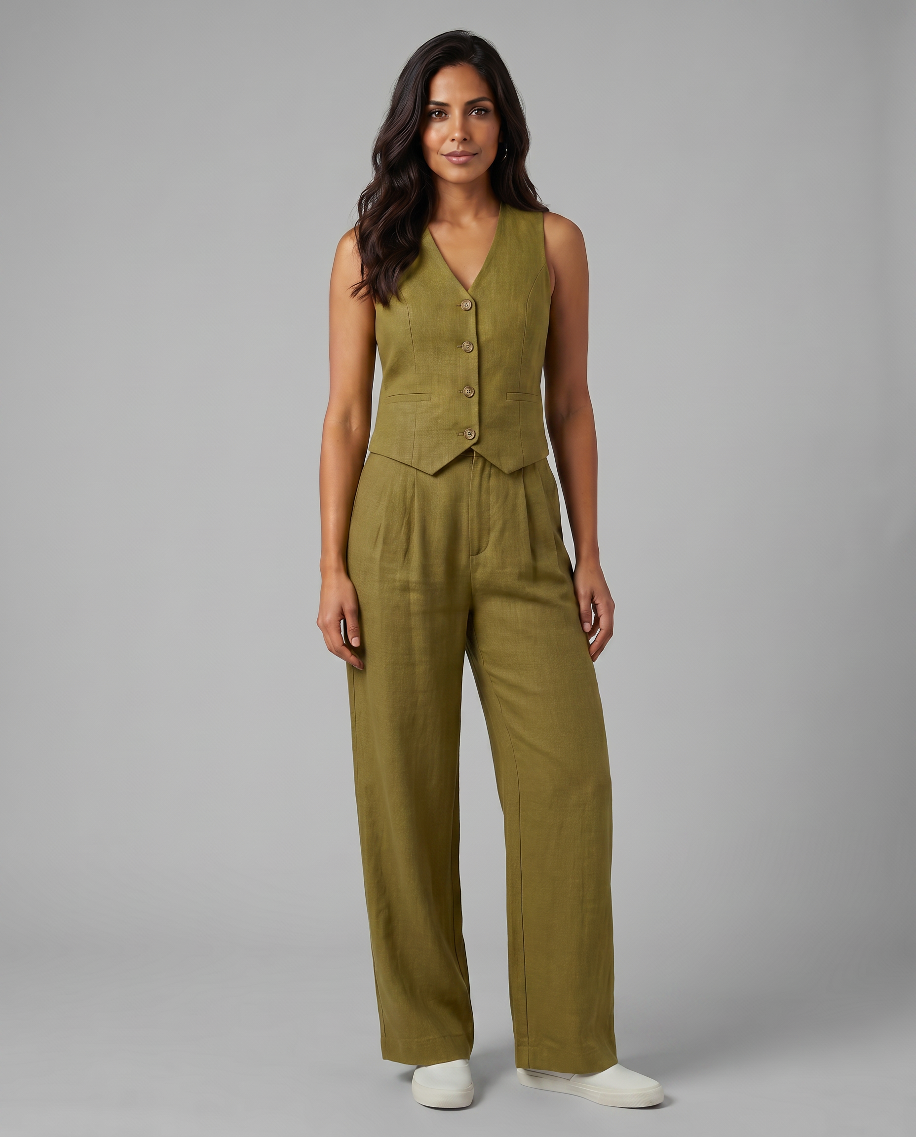 Shirley | Two-Piece Set with Waistcoat and Wide Trousers