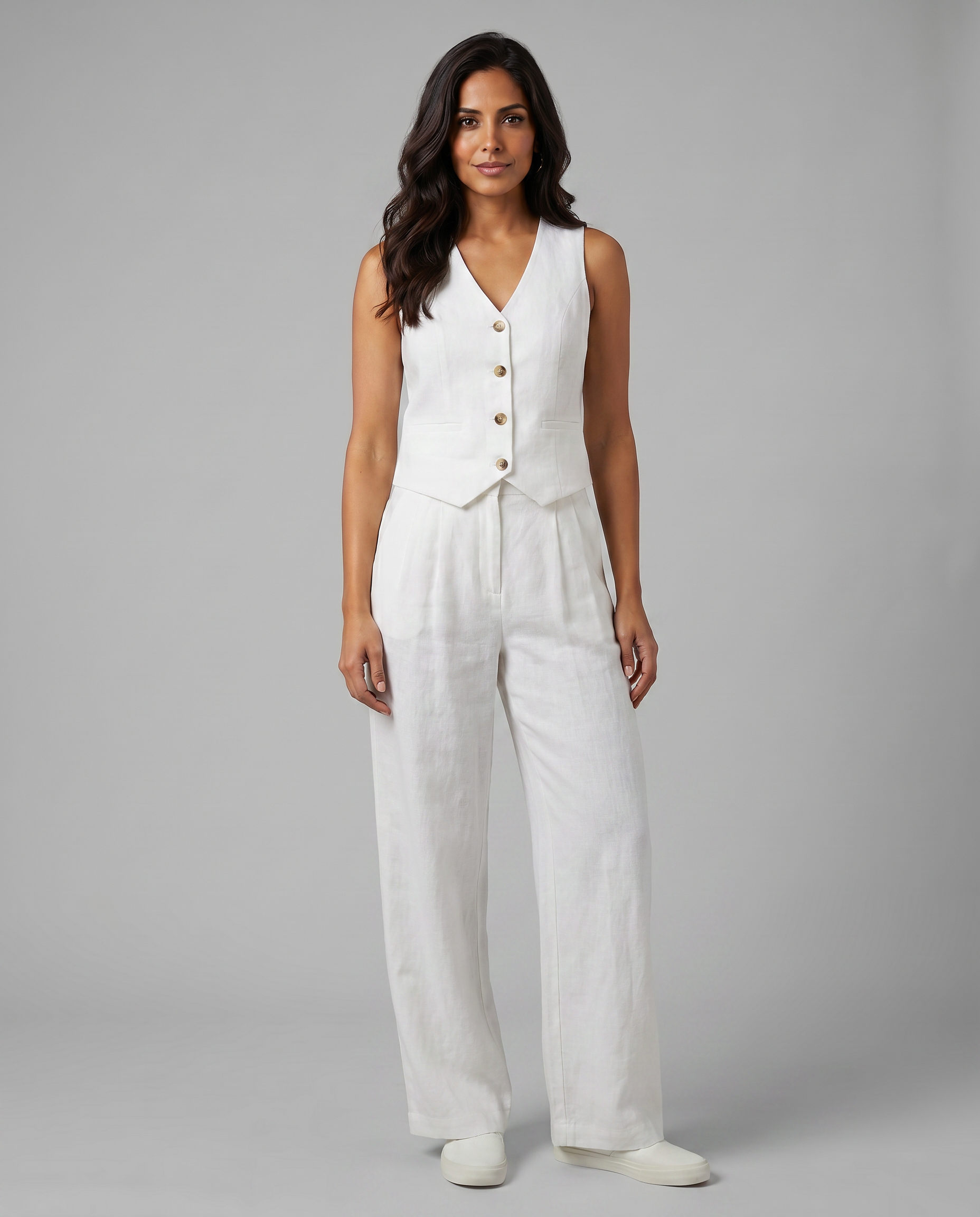 Shirley | Two-Piece Set with Waistcoat and Wide Trousers