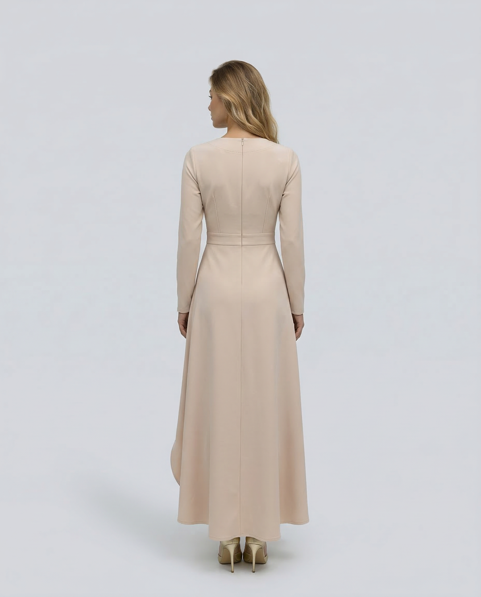 Charlotte | Wrap Midi Dress with Long Sleeves
