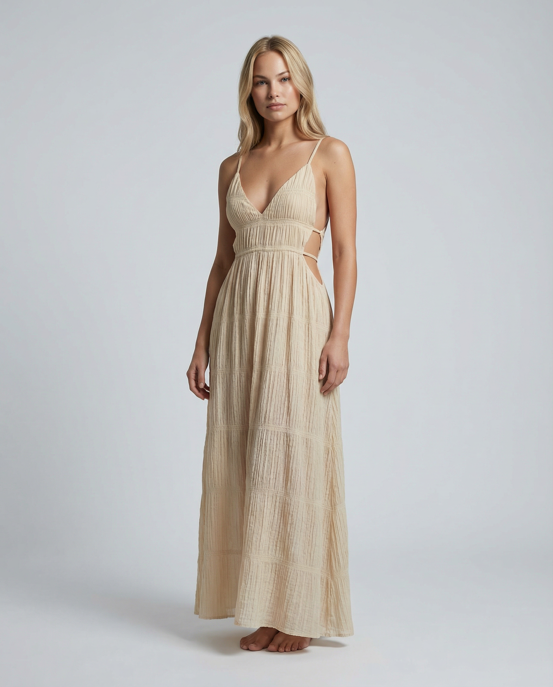 Elira | Maxi Dress with Pleated Texture