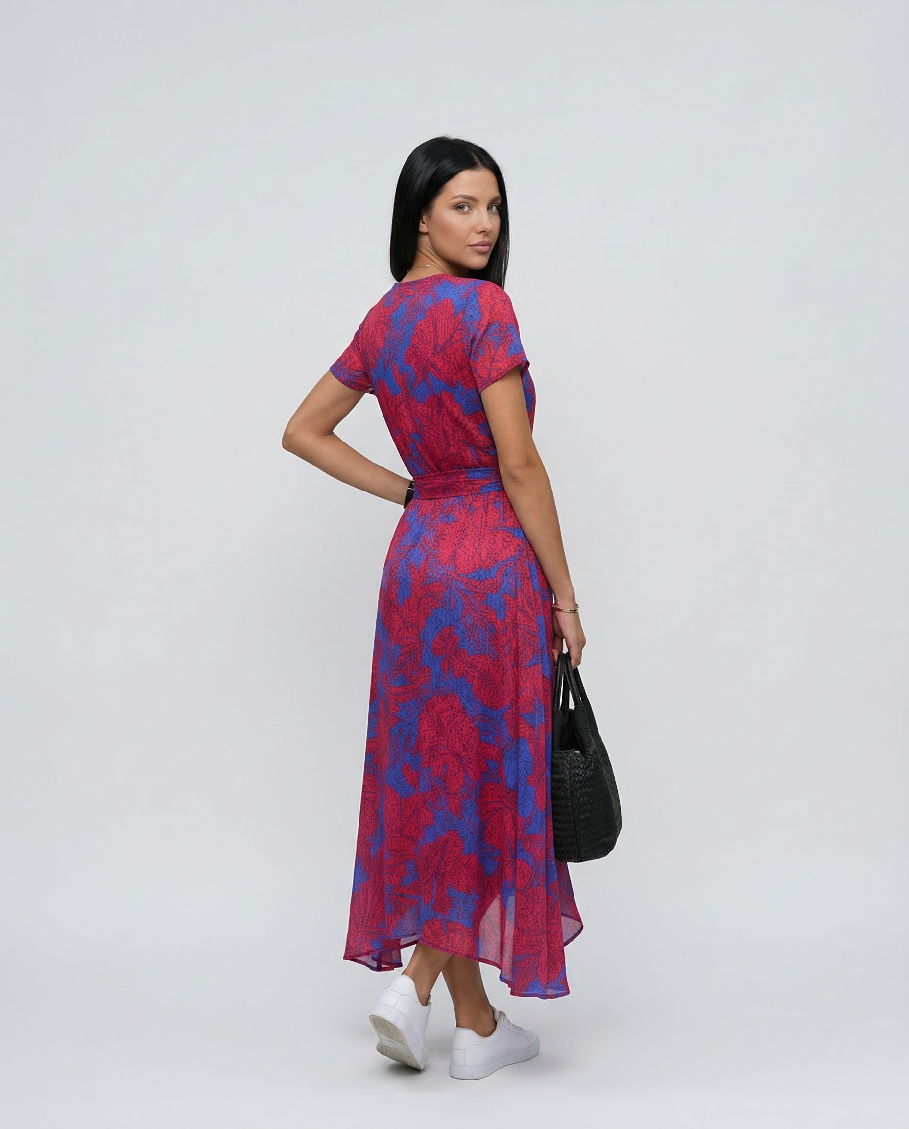 Elowen | Wrap Maxi Dress with Short Sleeves