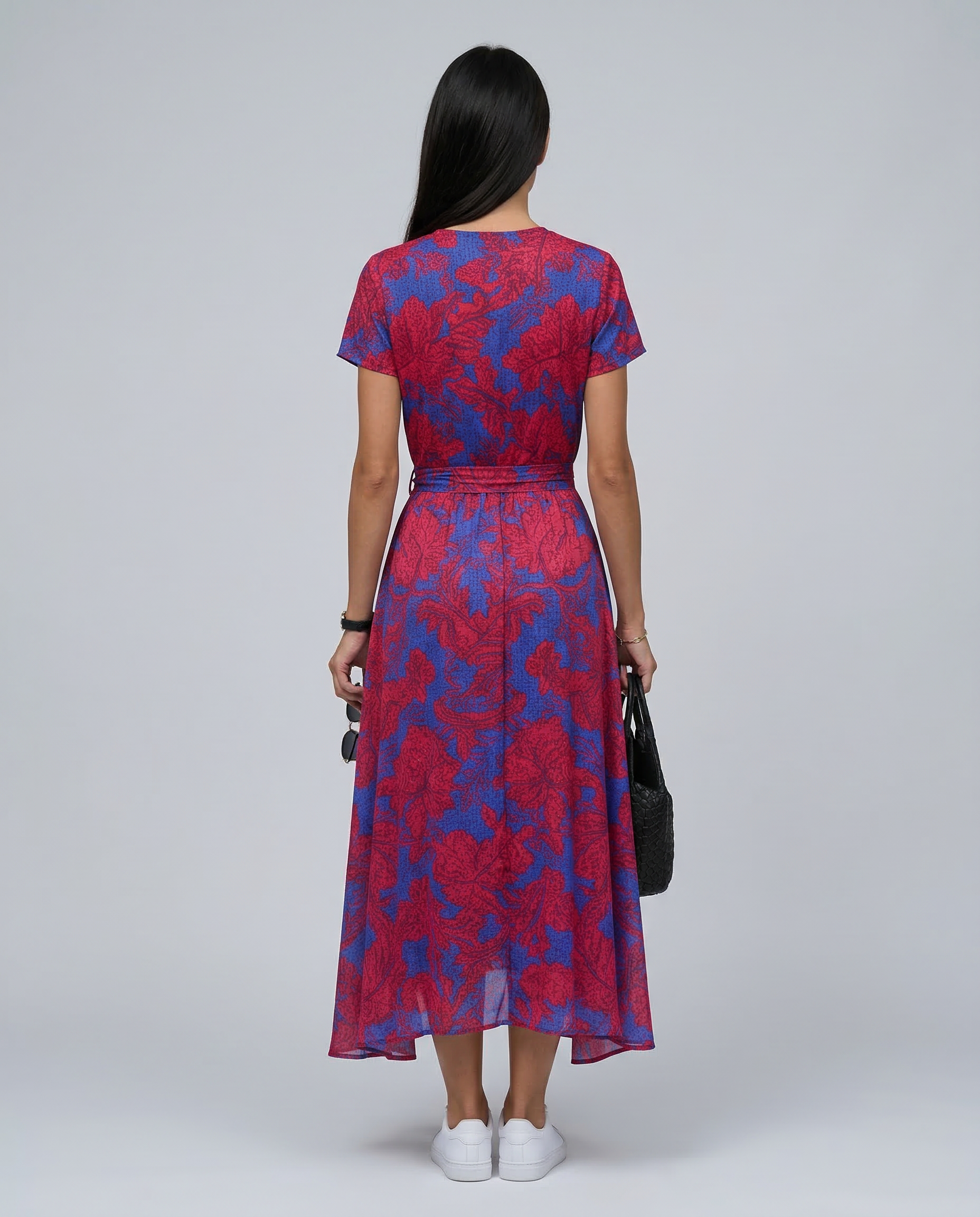 Elowen | Wrap Maxi Dress with Short Sleeves