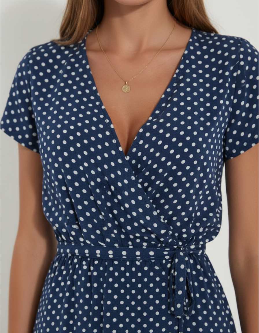 Elowen | Wrap Maxi Dress with Short Sleeves