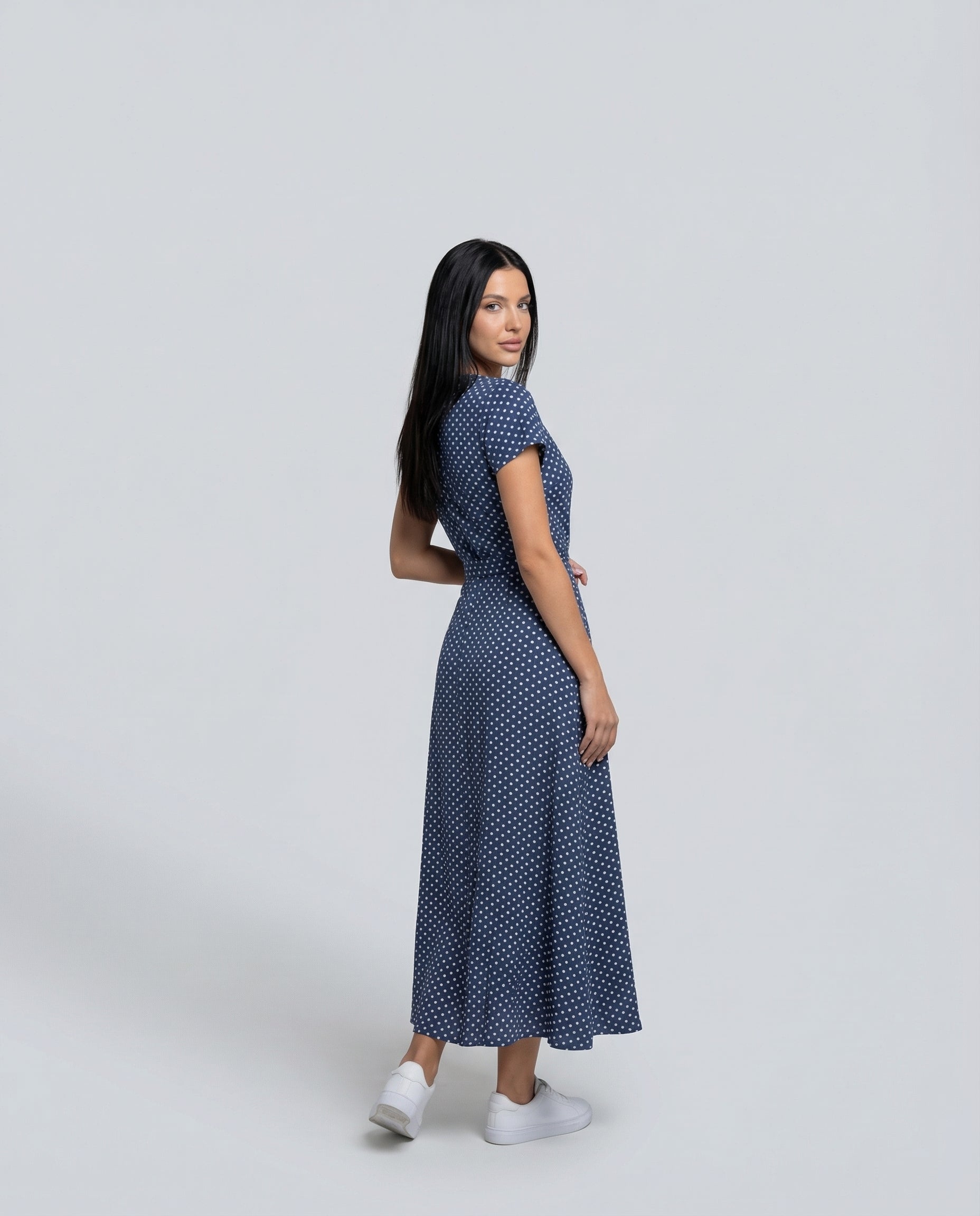 Elowen | Wrap Maxi Dress with Short Sleeves