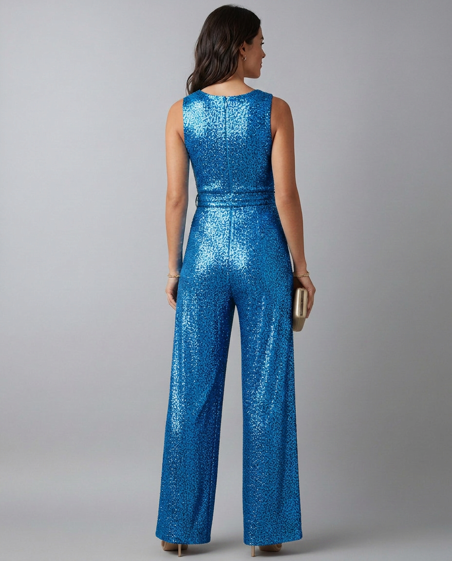 Sheila | Sequin Jumpsuit with Straight Legs