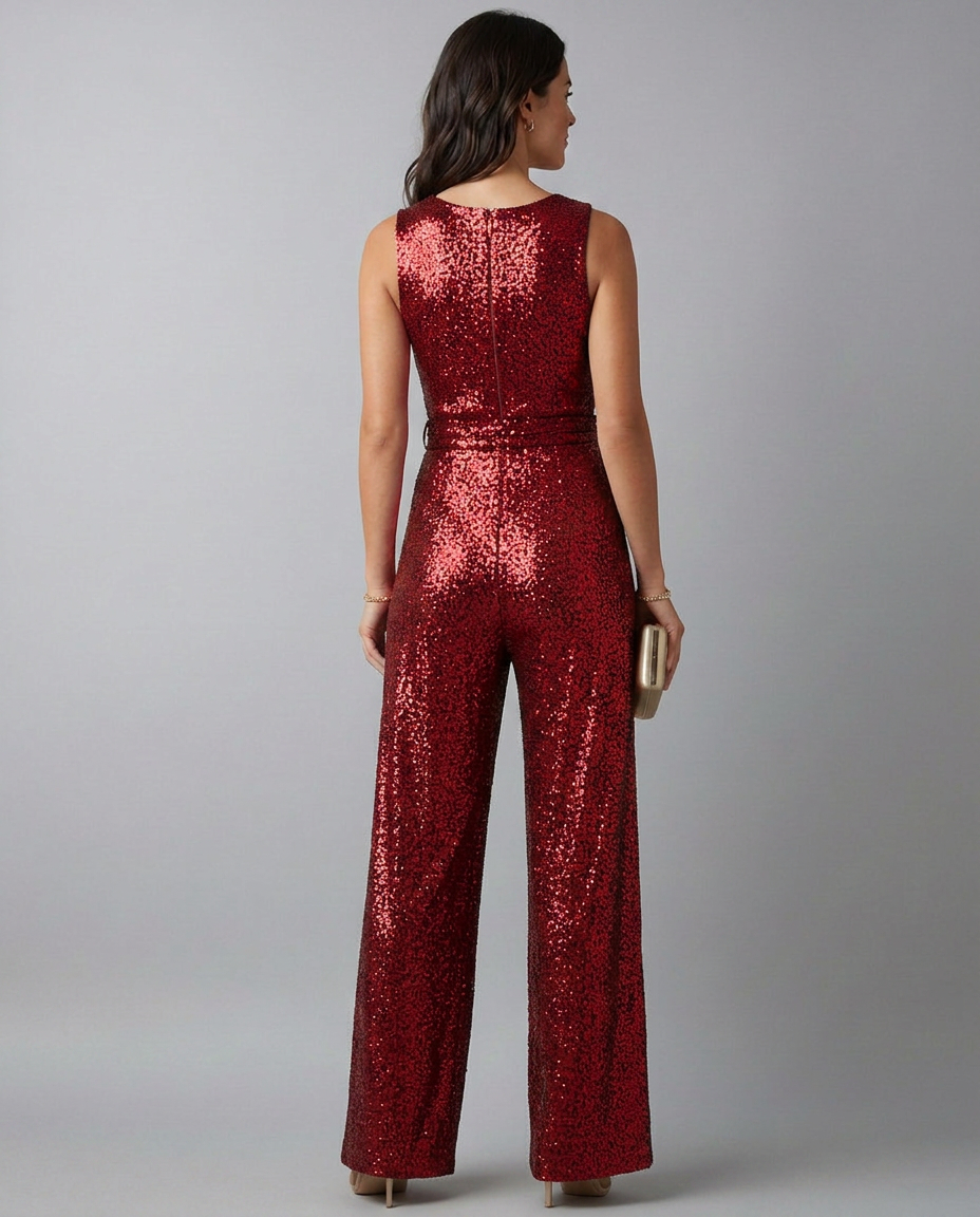 Sheila | Sequin Jumpsuit with Straight Legs