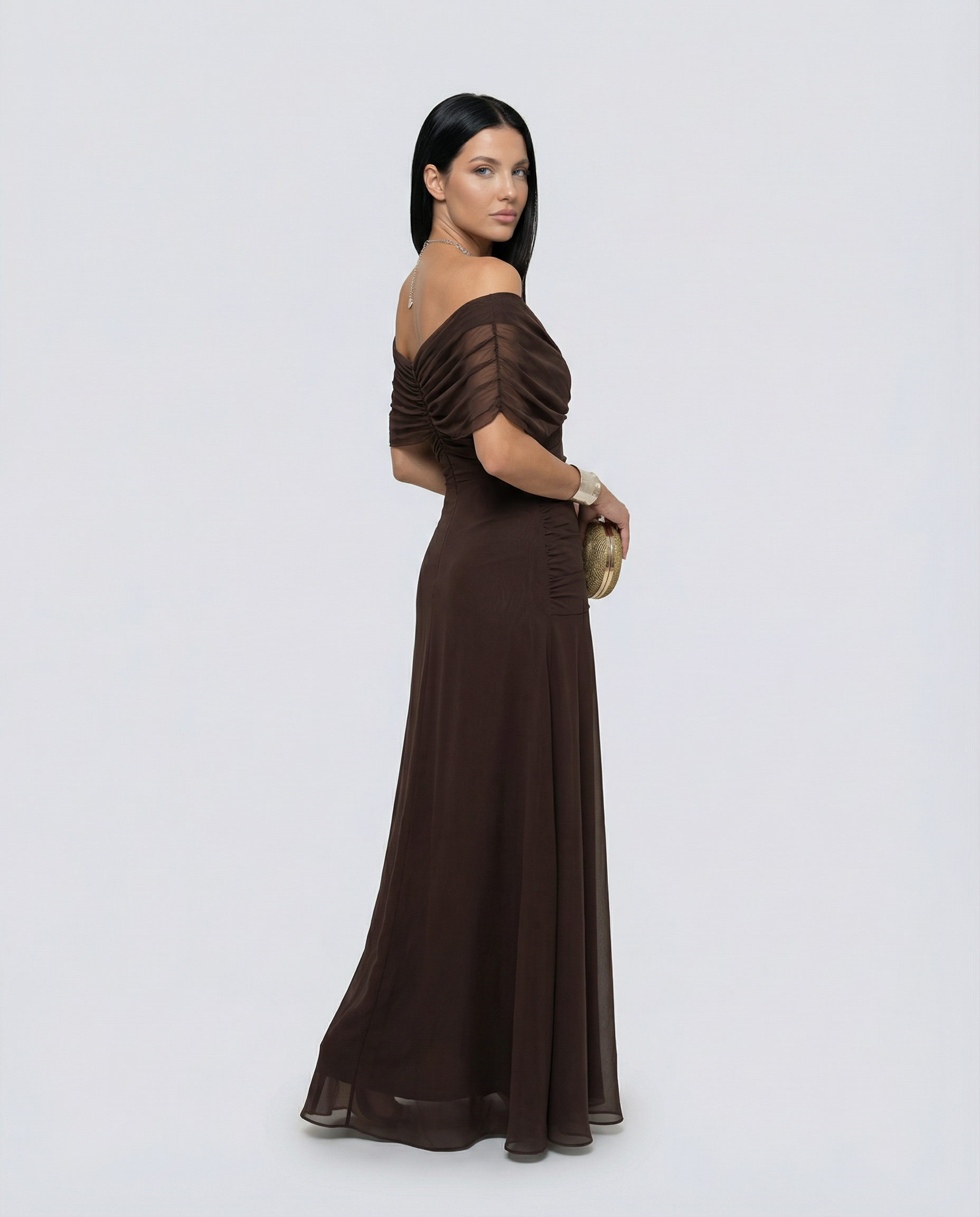 Eloria | Maxi Dress with Draped V-Neck