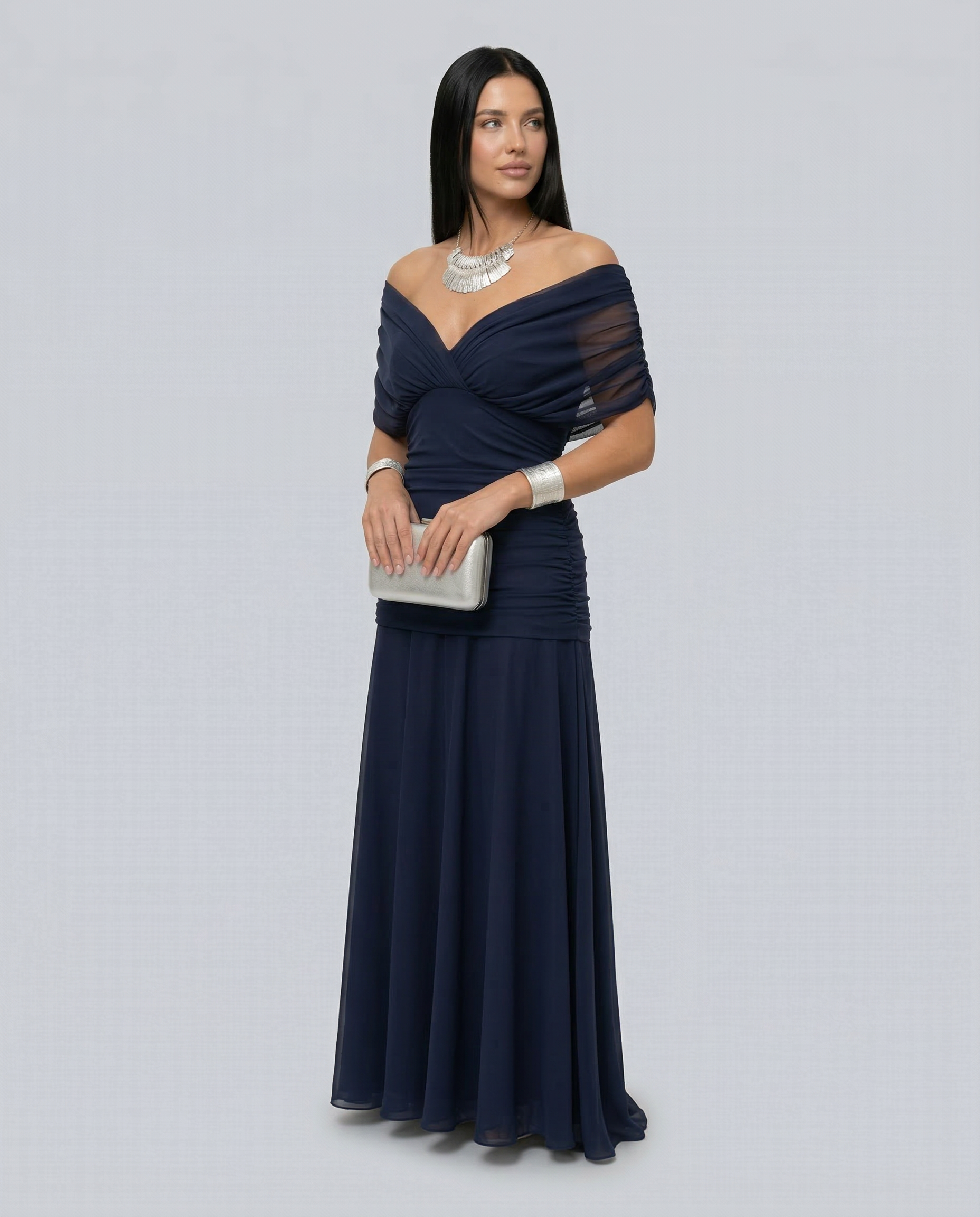 Eloria | Maxi Dress with Draped V-Neck