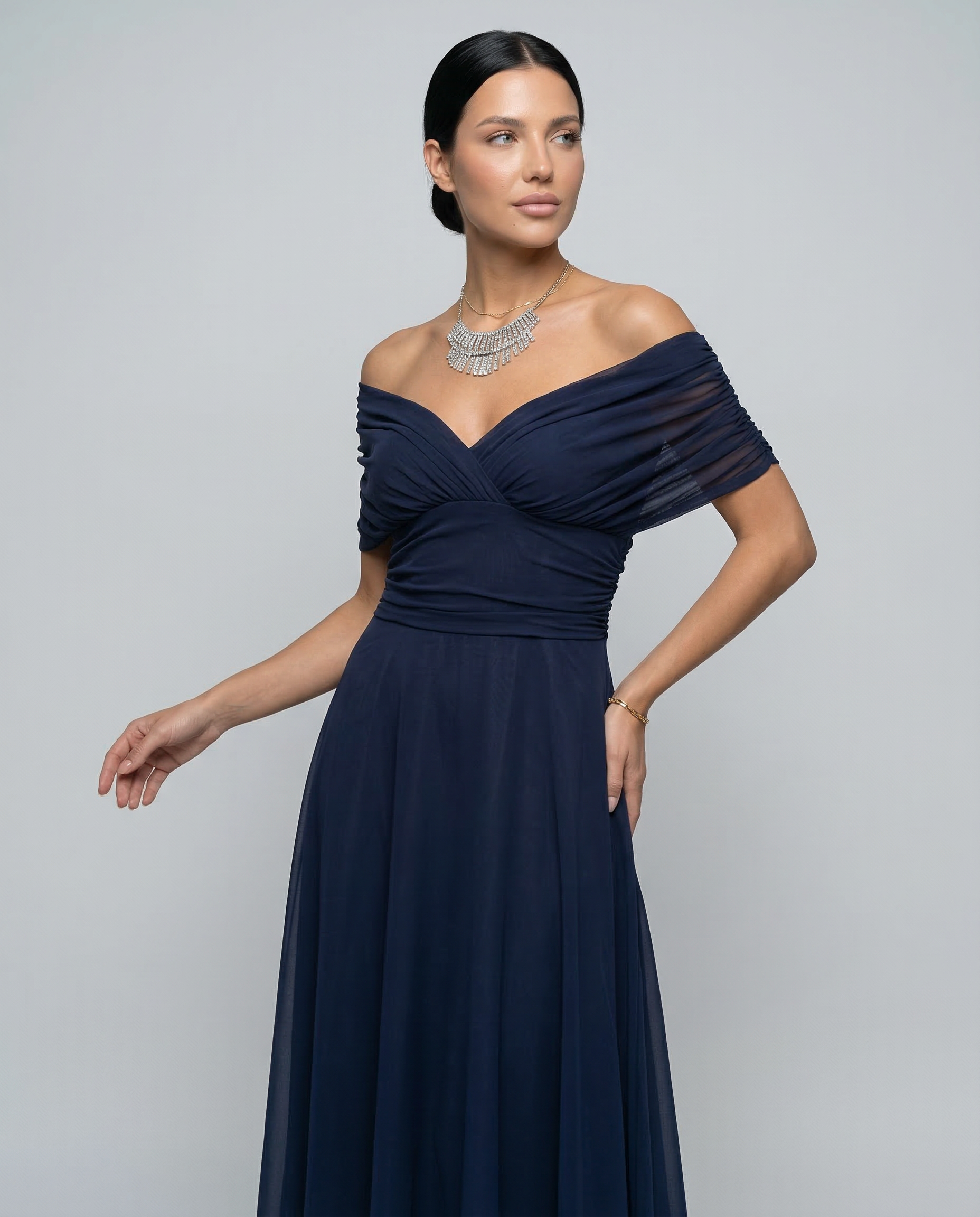 Eloria | Maxi Dress with Draped V-Neck
