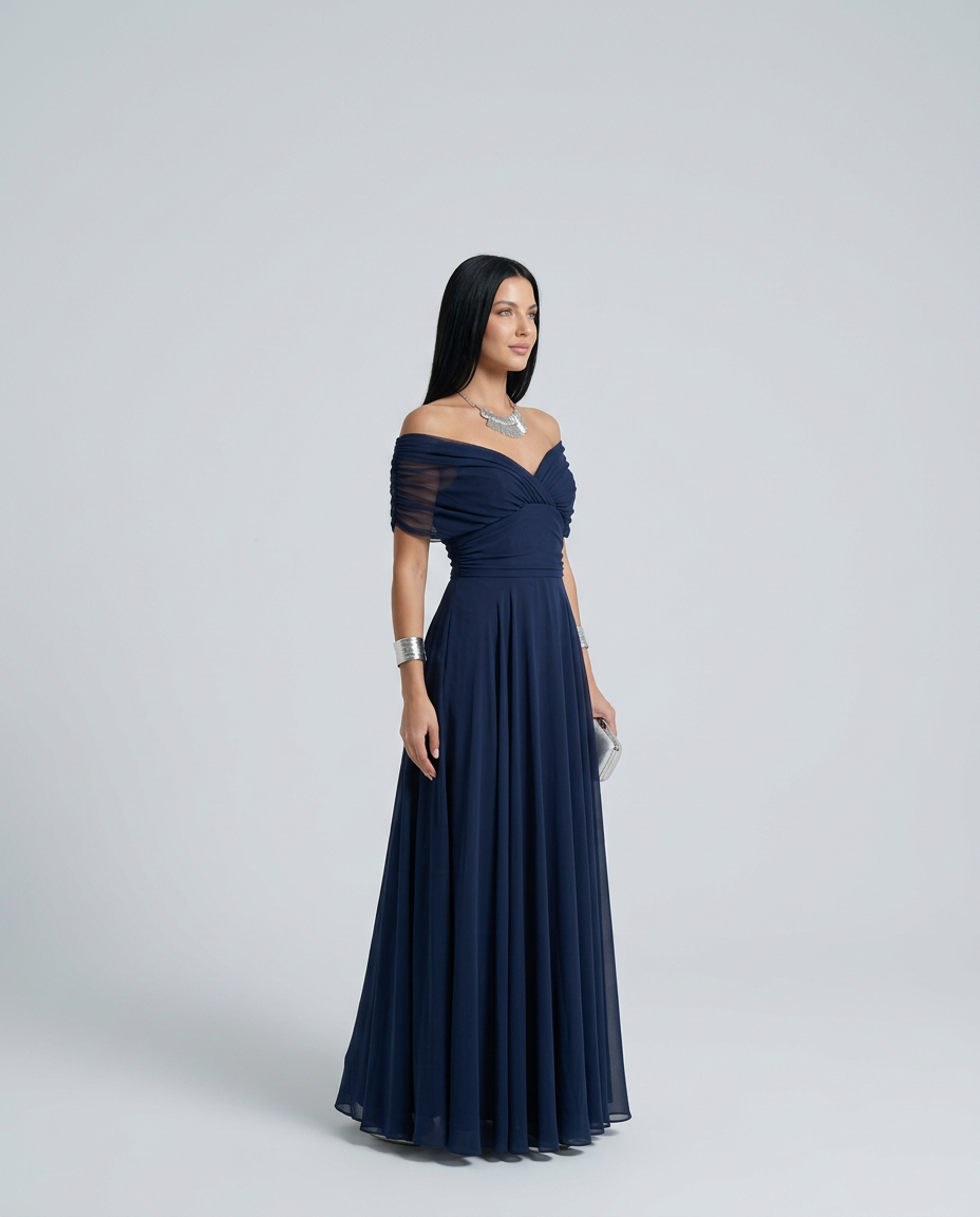 Eloria | Maxi Dress with Draped V-Neck