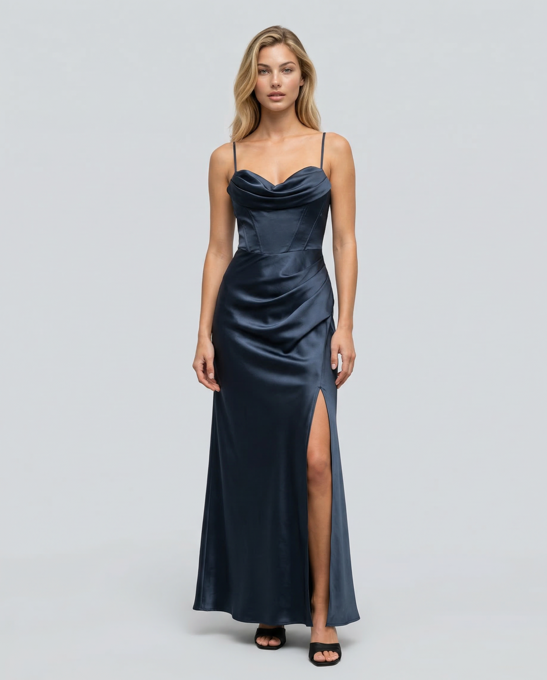 Evelina | Maxi Dress with Draped Bodice