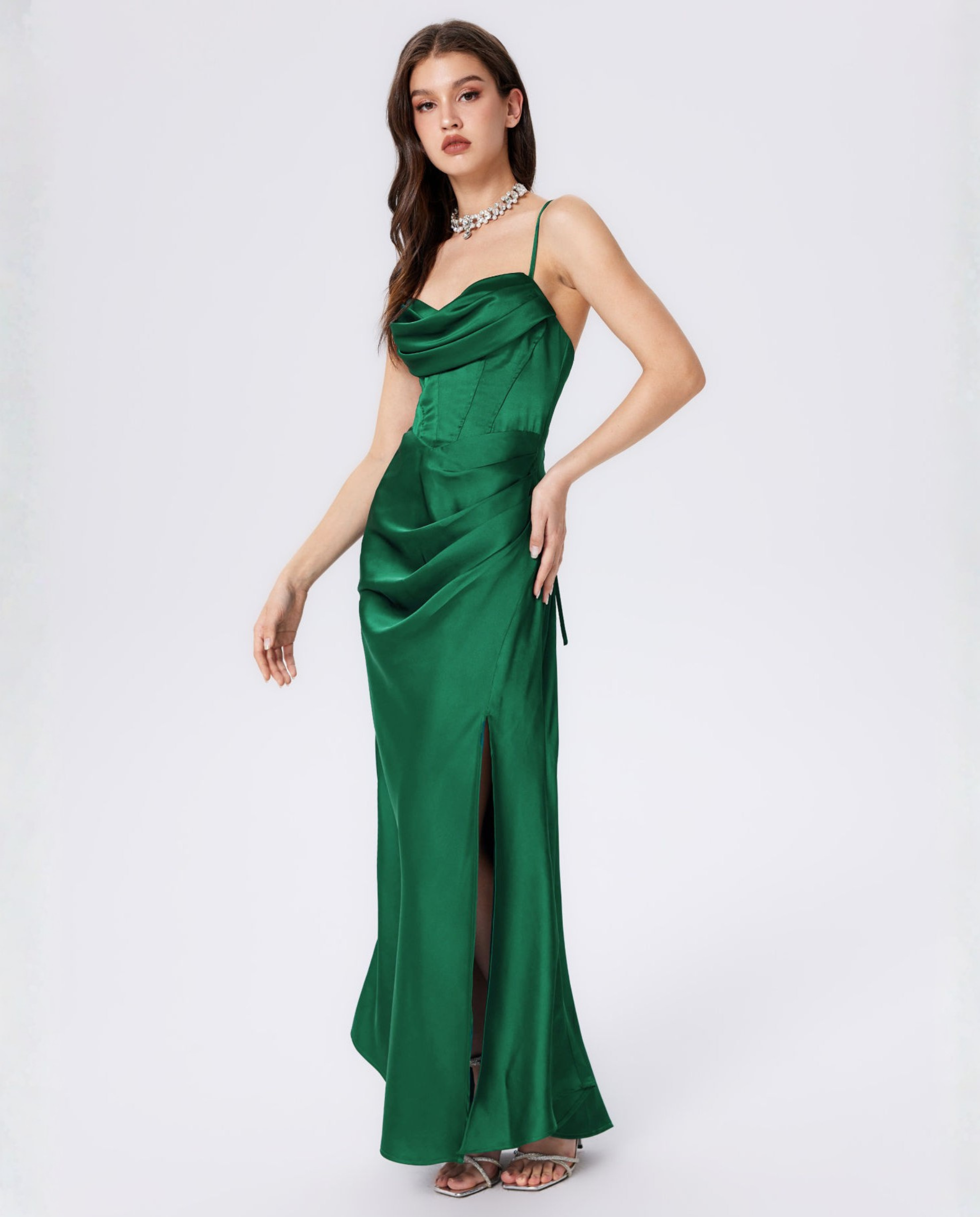 Evelina | Maxi Dress with Draped Bodice
