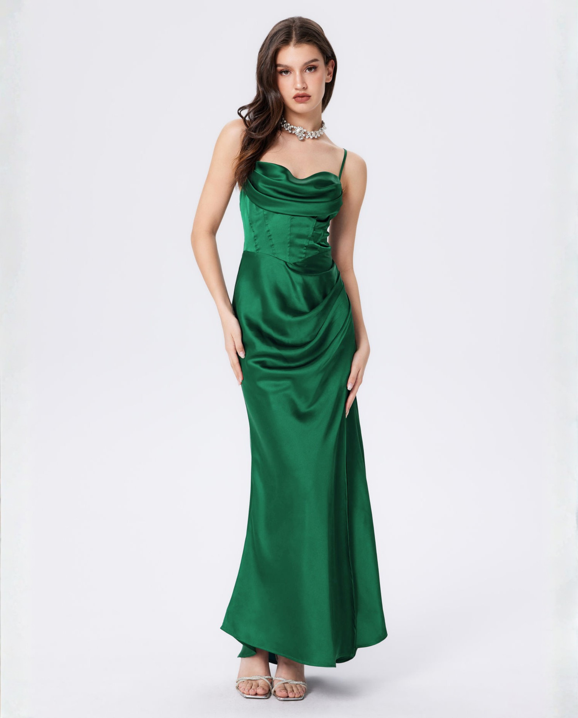 Evelina | Maxi Dress with Draped Bodice